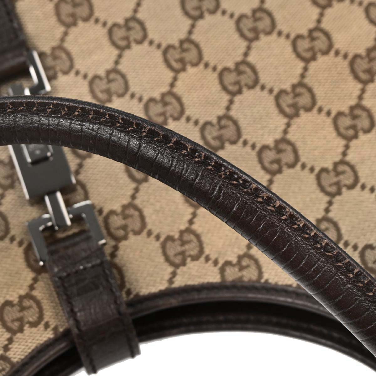 Gucci Brown Beige GG Jackie Handbag