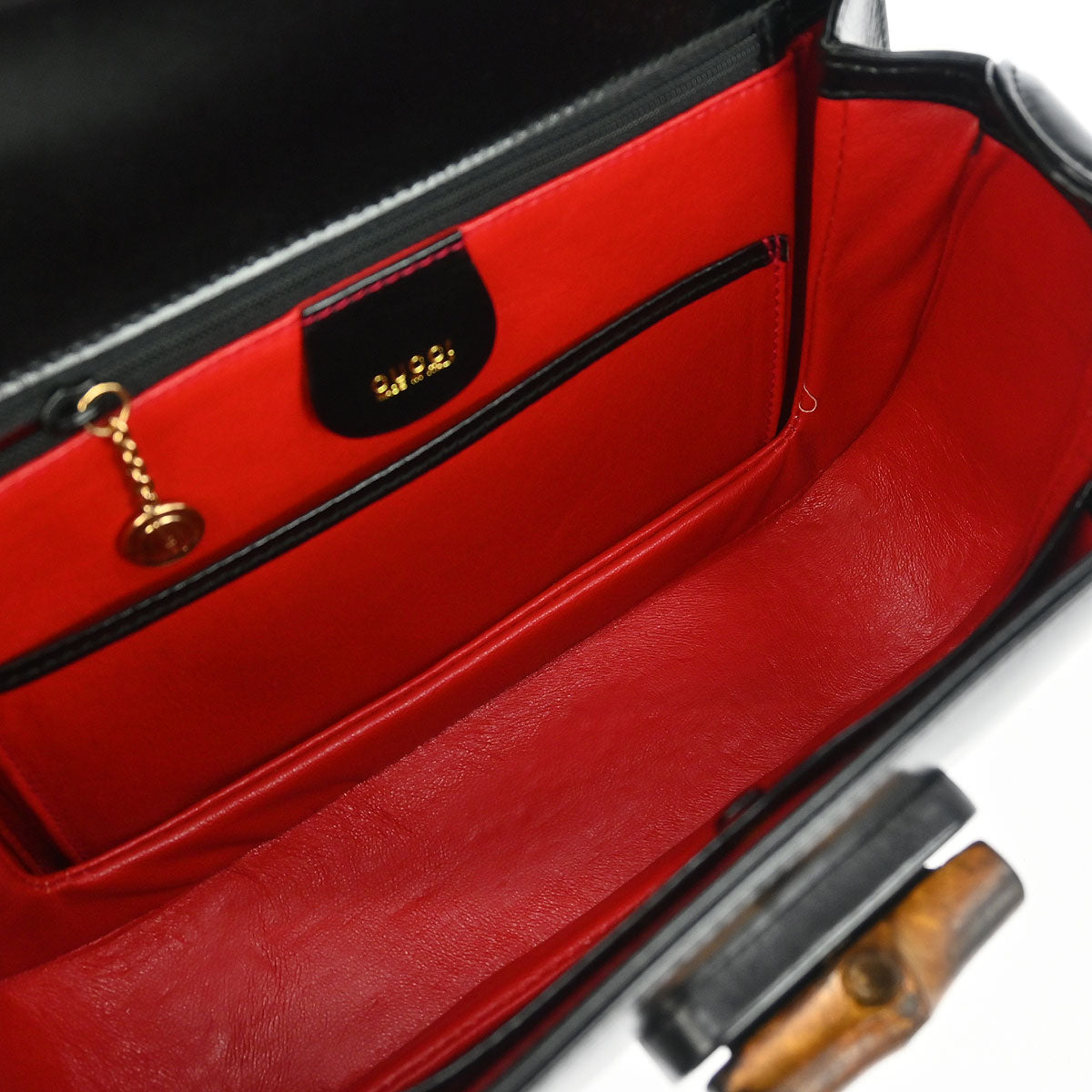 Gucci Black Bamboo 2way Shoulder Handbag