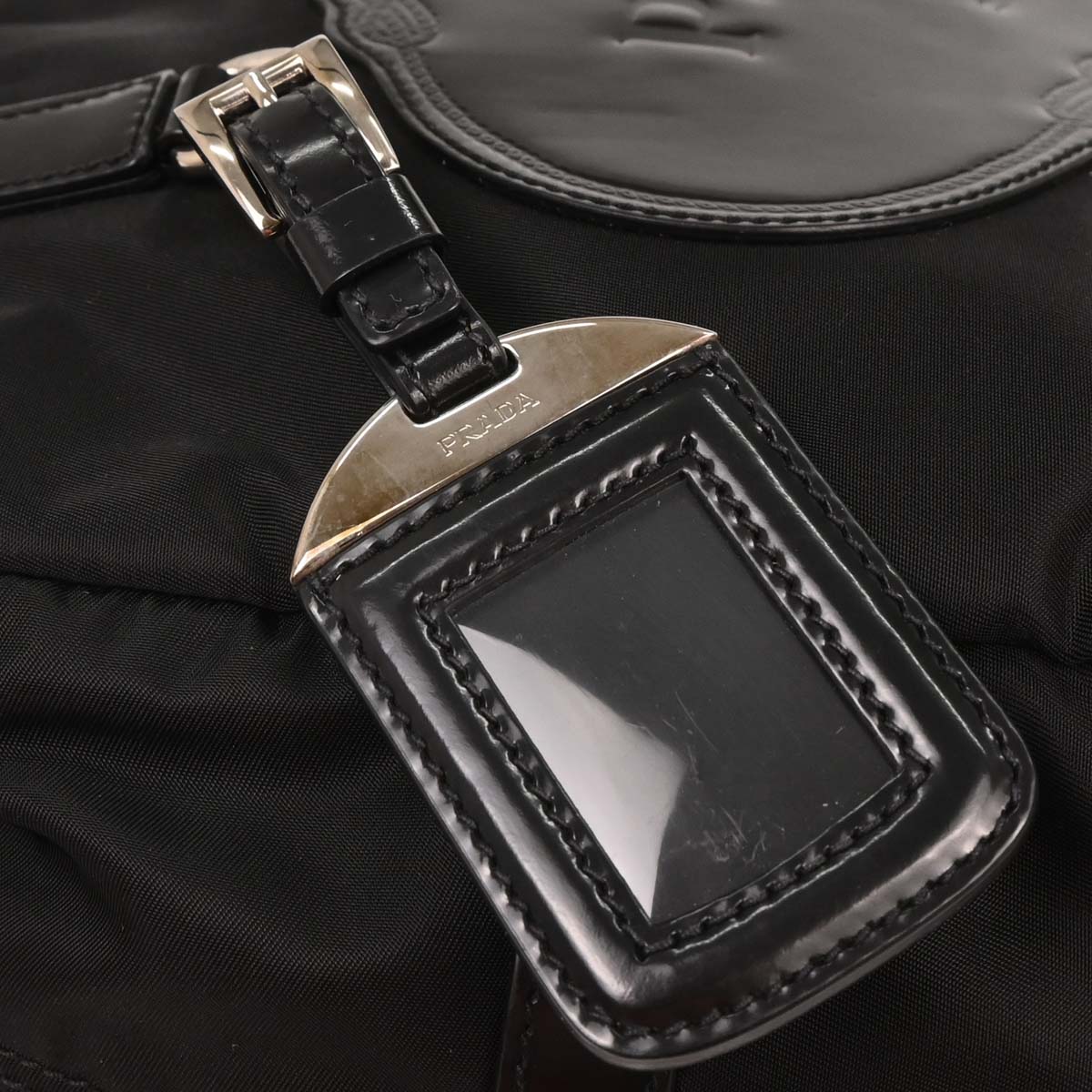 Prada Black Nylon Leather Handbag