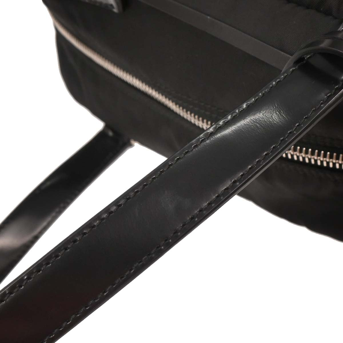 Prada Black Nylon Leather Handbag