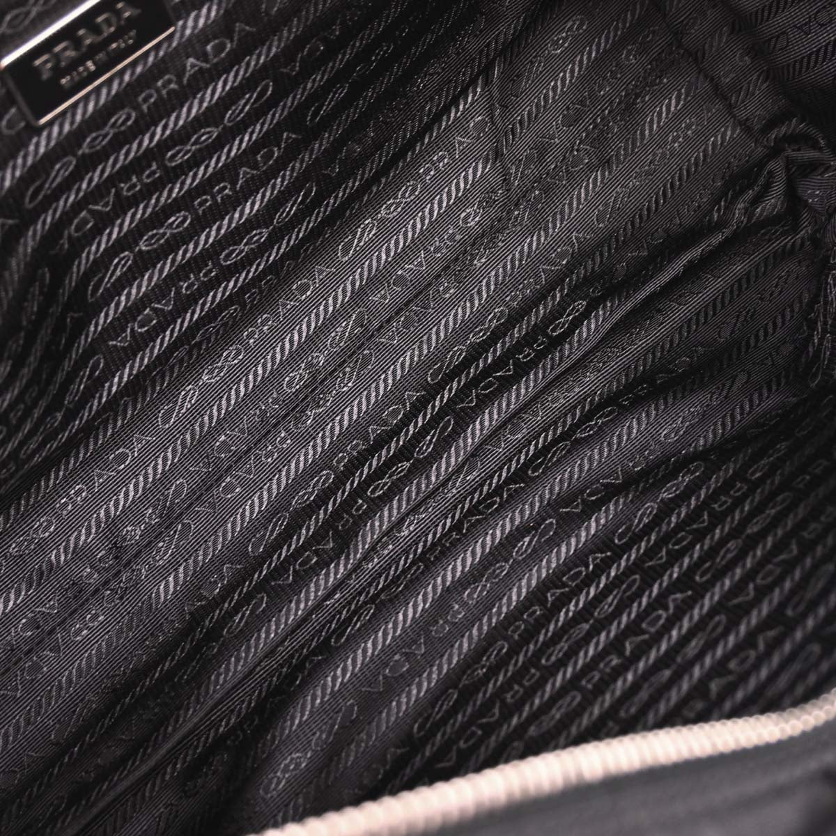 Prada Black Nylon Leather Handbag