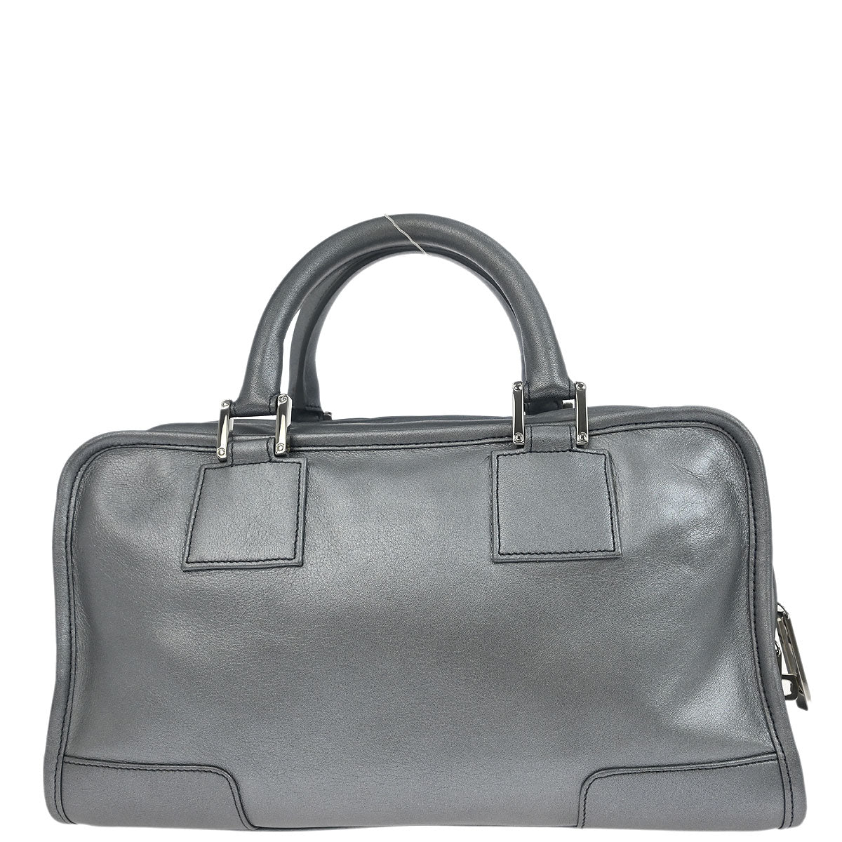 Loewe Silver Lambskin Amazona 28 Handbag