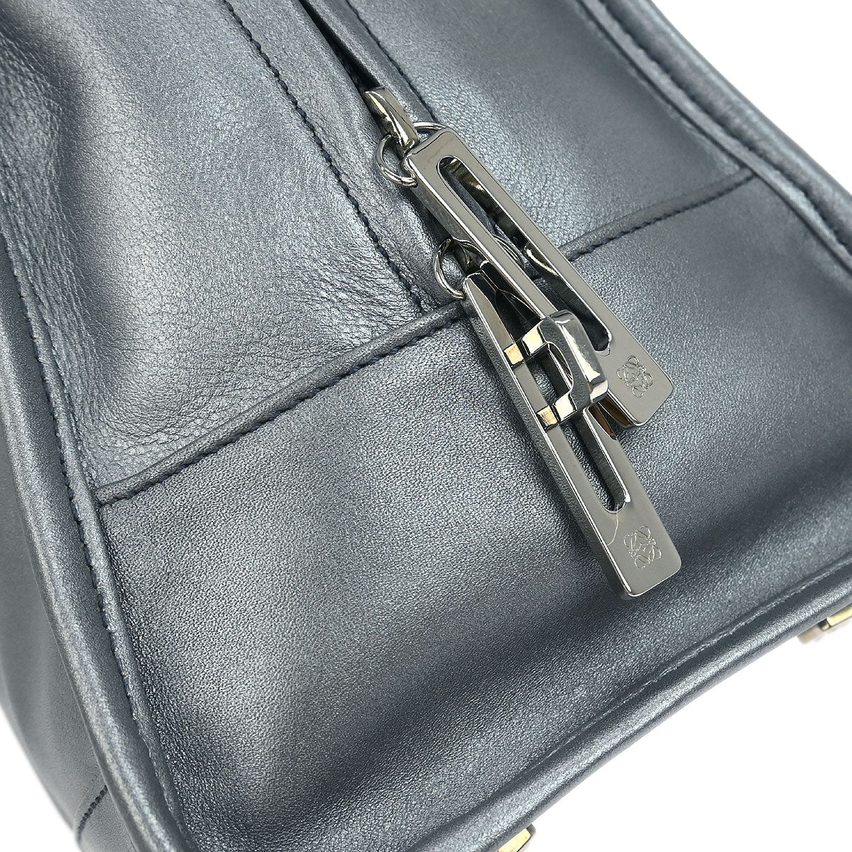 Loewe Silver Lambskin Amazona 28 Handbag