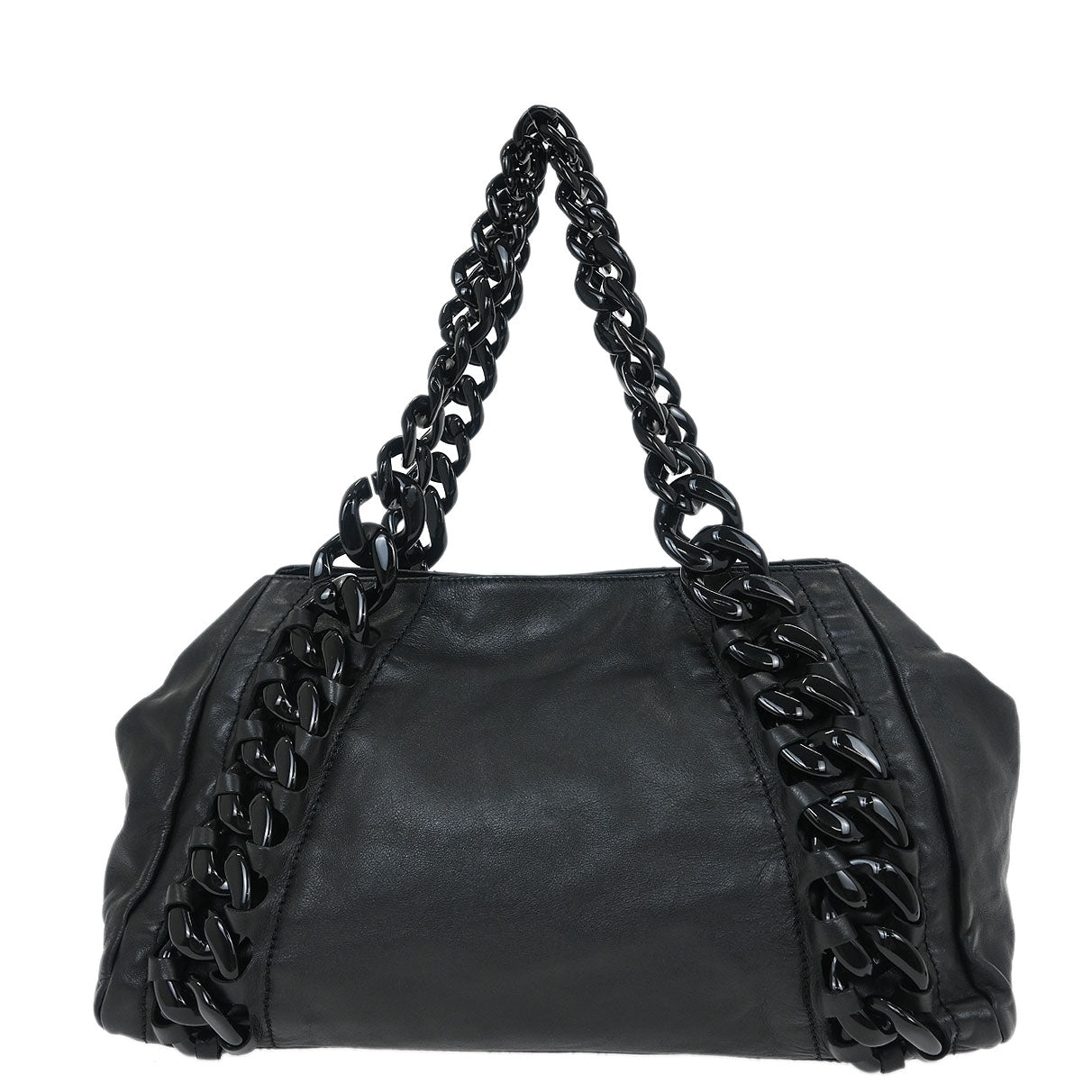 Chanel Black Calfskin Modern Chain Tote Bag