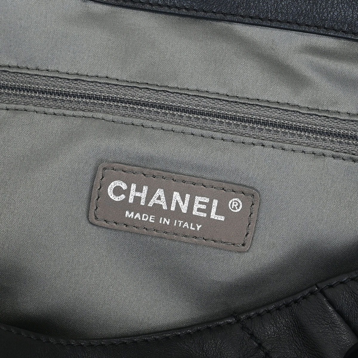 Chanel Black Calfskin Modern Chain Tote Bag