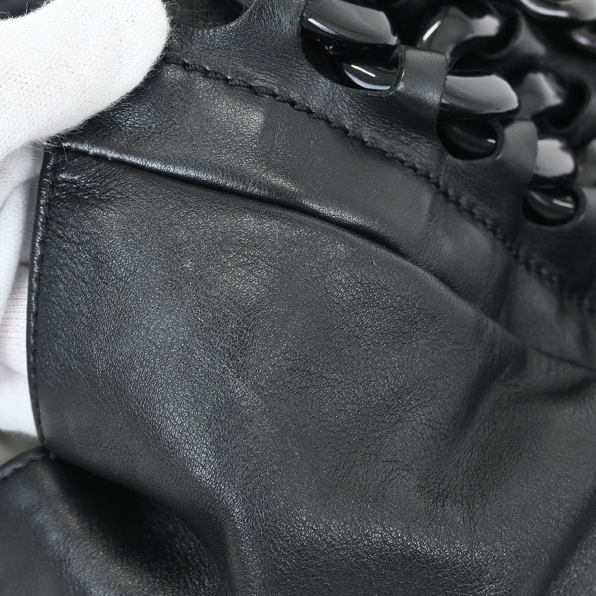 Chanel Black Calfskin Modern Chain Tote Bag