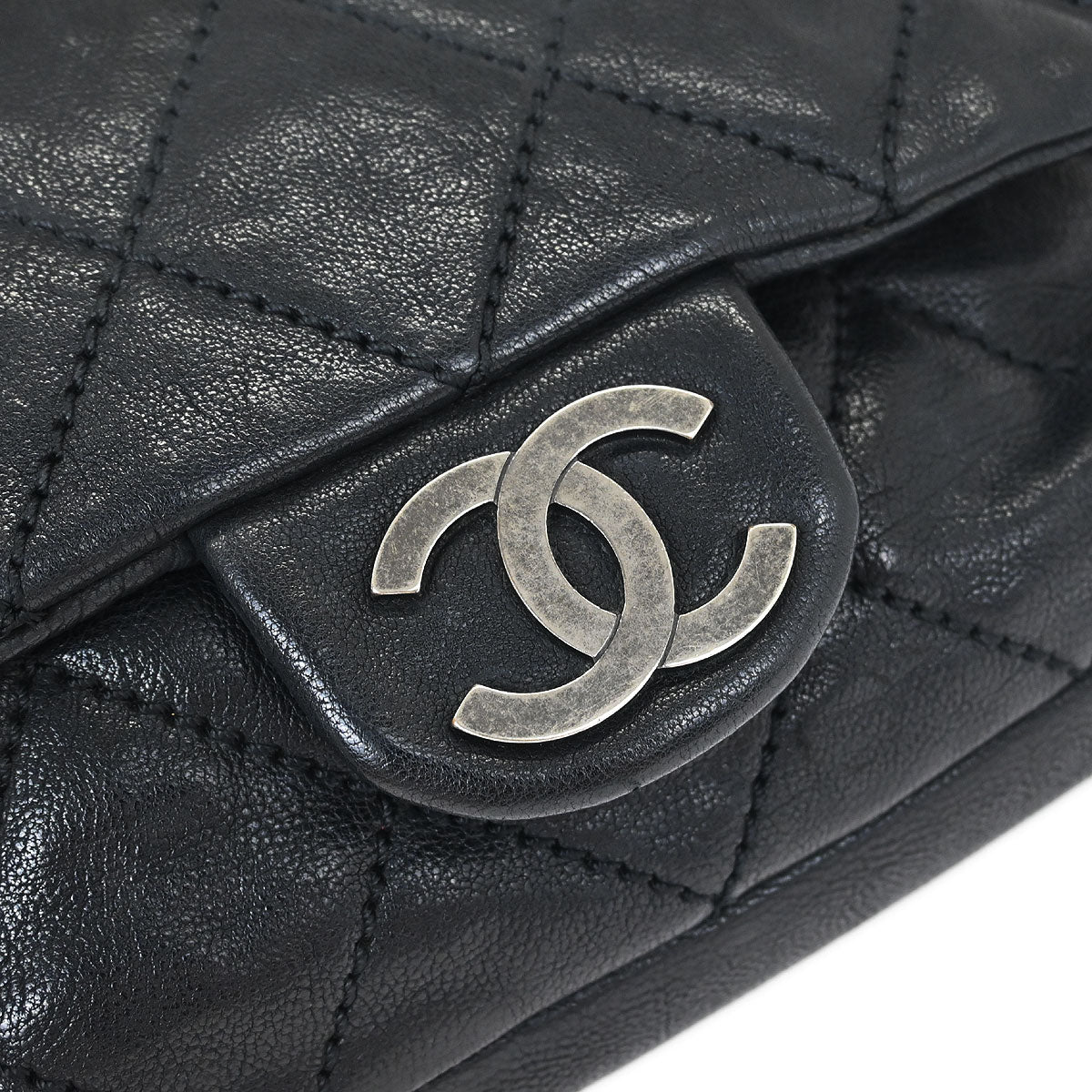 Chanel Black Calfskin Wild Stitch Handbag
