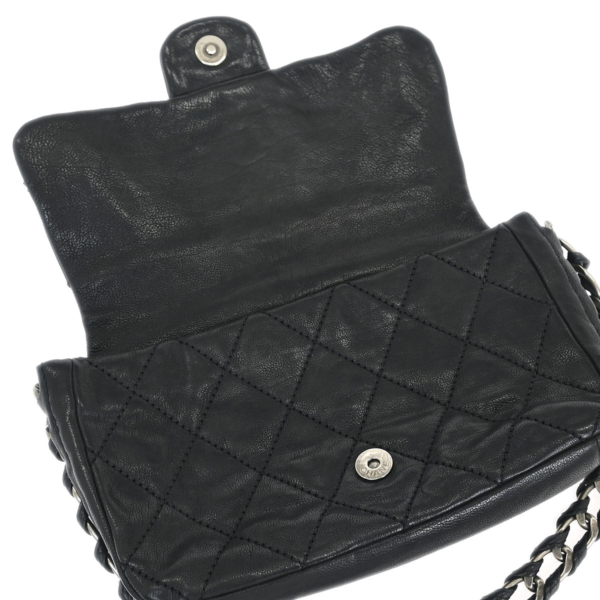 Chanel Black Calfskin Wild Stitch Handbag