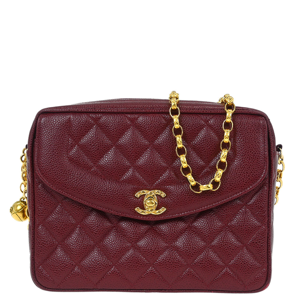 Chanel Bordeaux Caviar Camera Bag Small