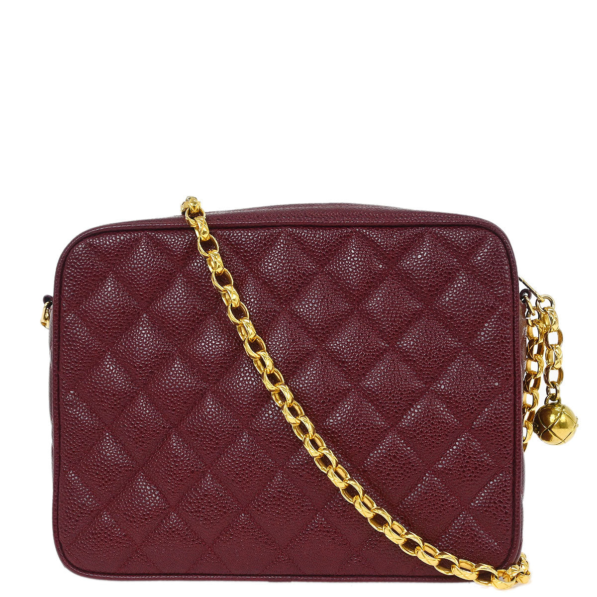 Chanel Bordeaux Caviar Camera Bag Small