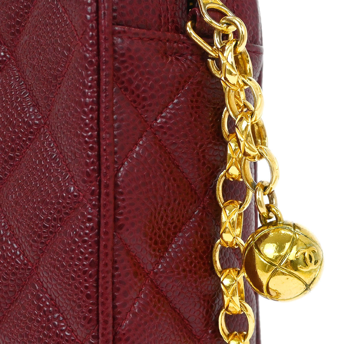 Chanel Bordeaux Caviar Camera Bag Small