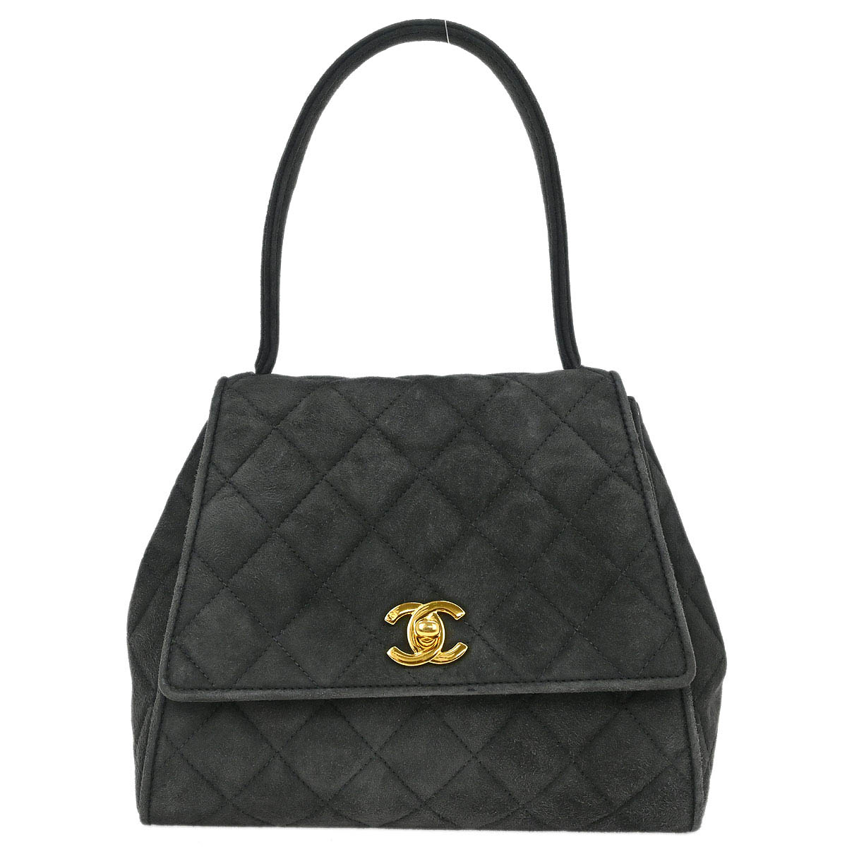 Chanel 1994-1996 Gray Suede Handbag
