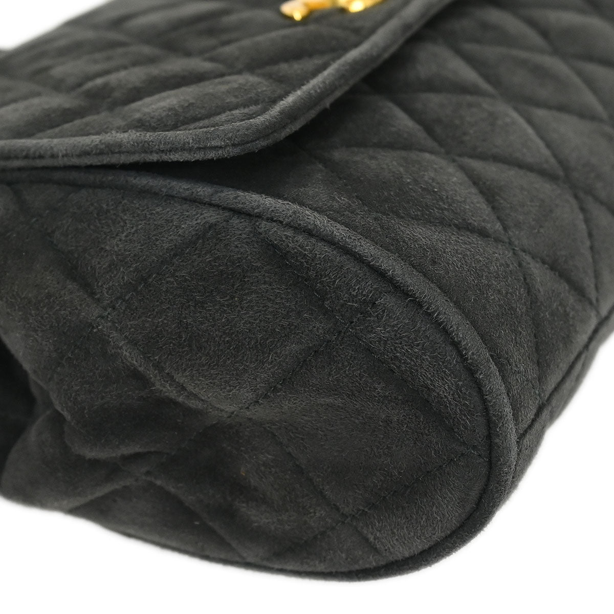 Chanel 1994-1996 Gray Suede Handbag