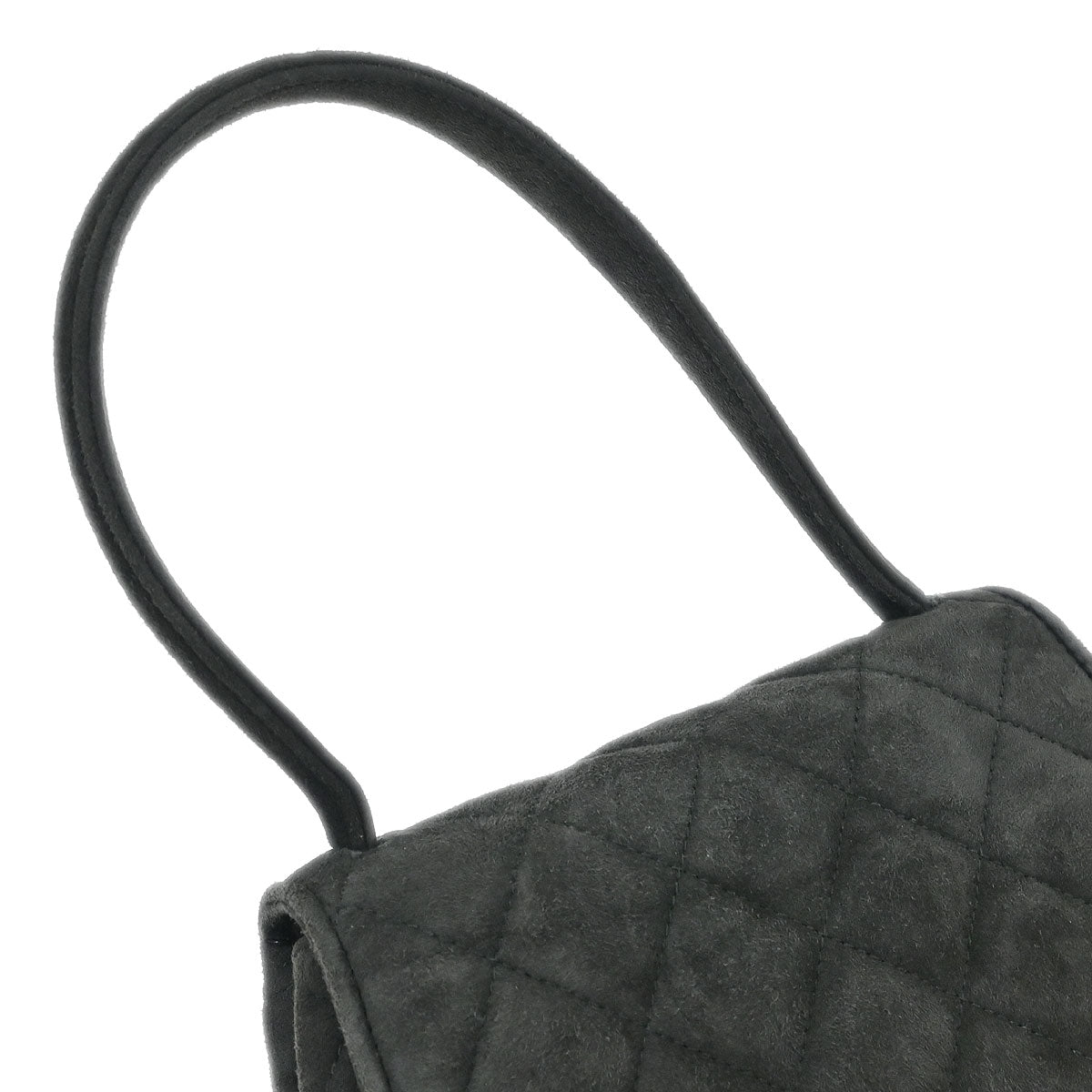 Chanel 1994-1996 Gray Suede Handbag