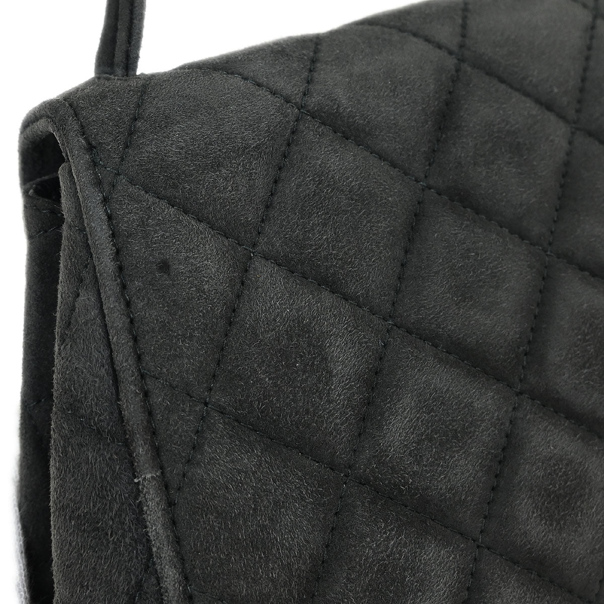 Chanel 1994-1996 Gray Suede Handbag