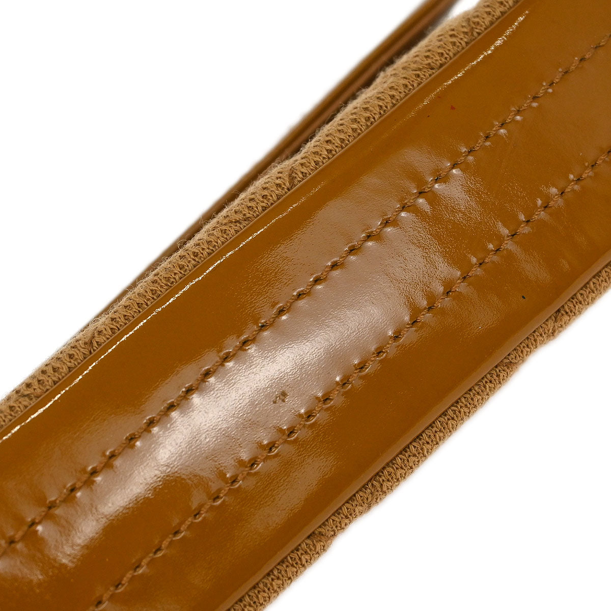 Chanel Brown Cotton East West Mademoiselle Lock Shoulder Bag