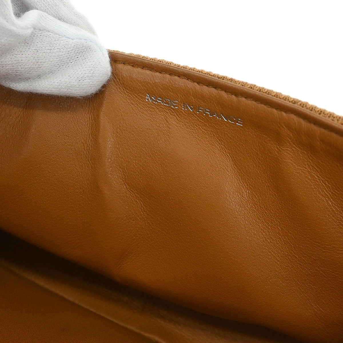 Chanel Brown Cotton East West Mademoiselle Lock Shoulder Bag