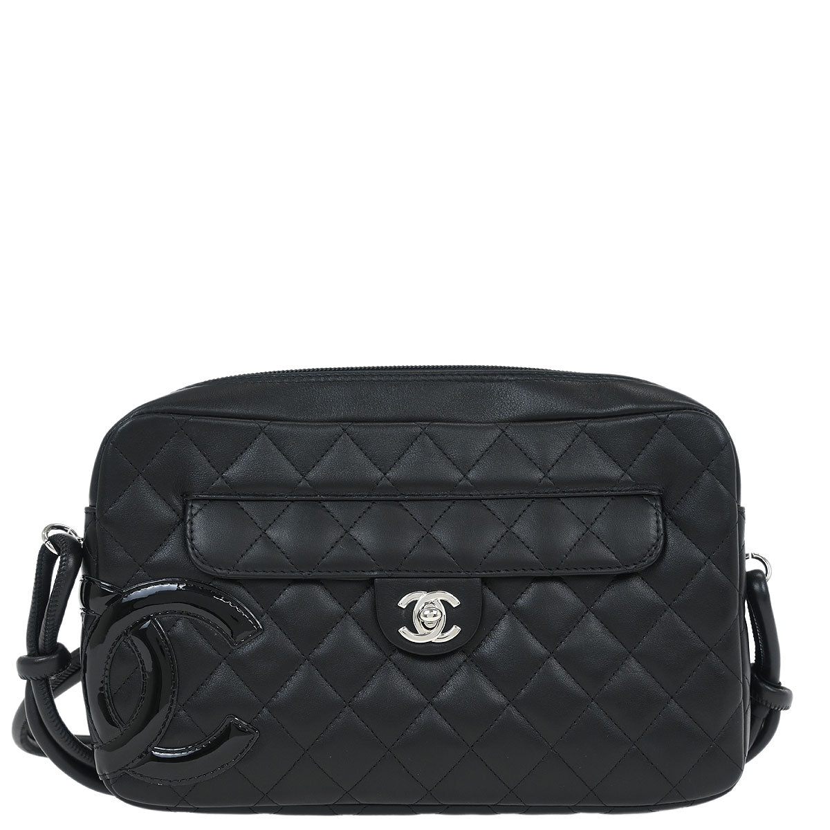 Chanel Black Calfskin Cambon Ligne Shoulder Bag