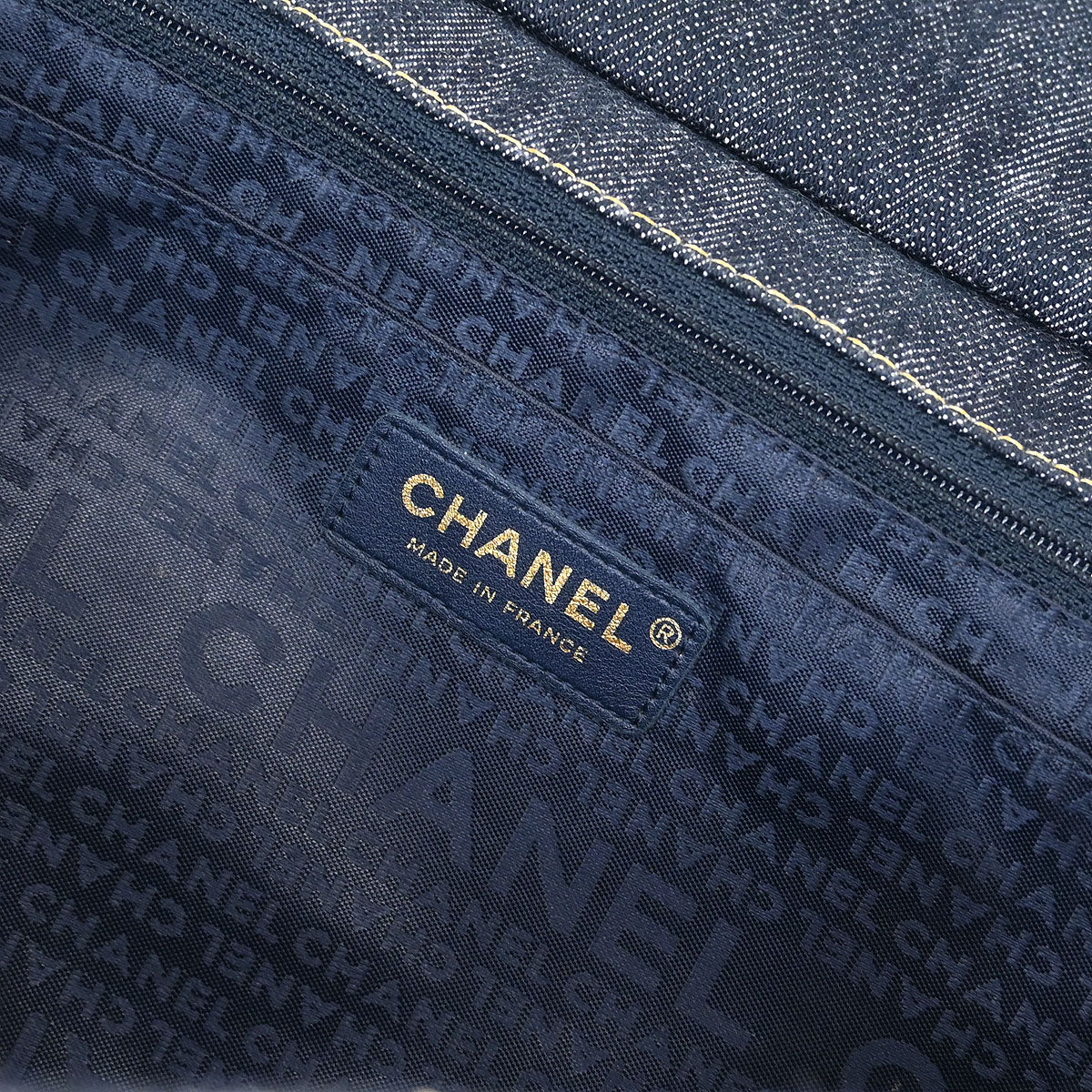 Chanel Blue Denim Single Flap Shoulder Bag