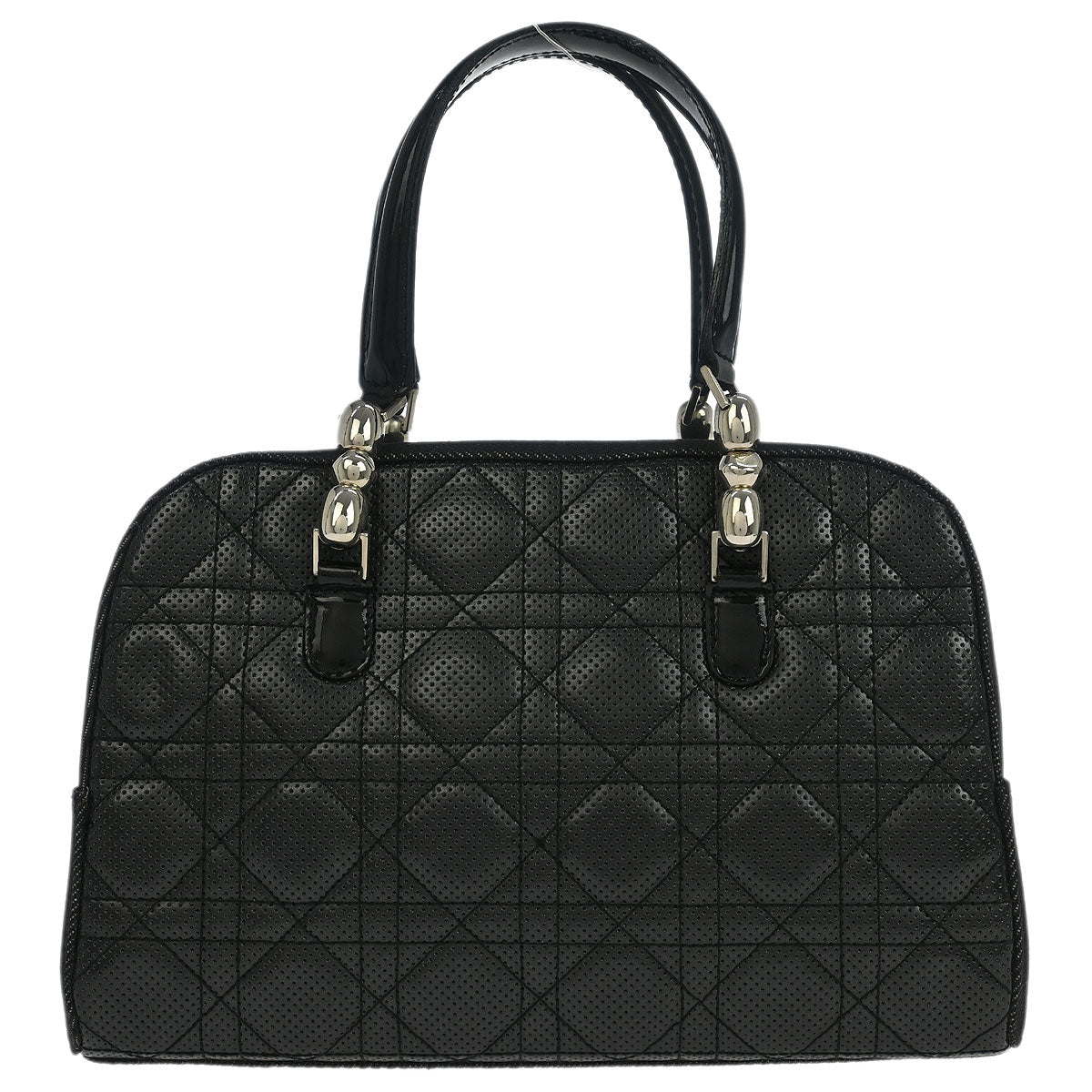 Christian Dior Black Denim Lambskin Malice Cannage Handbag