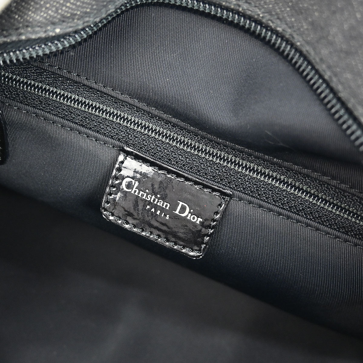 Christian Dior Black Denim Lambskin Malice Cannage Handbag