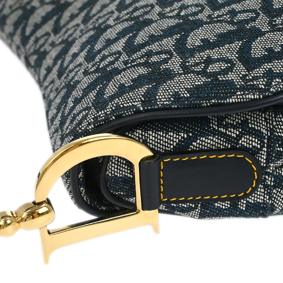 Christian Dior Navy Trotter Double Saddle Handbag