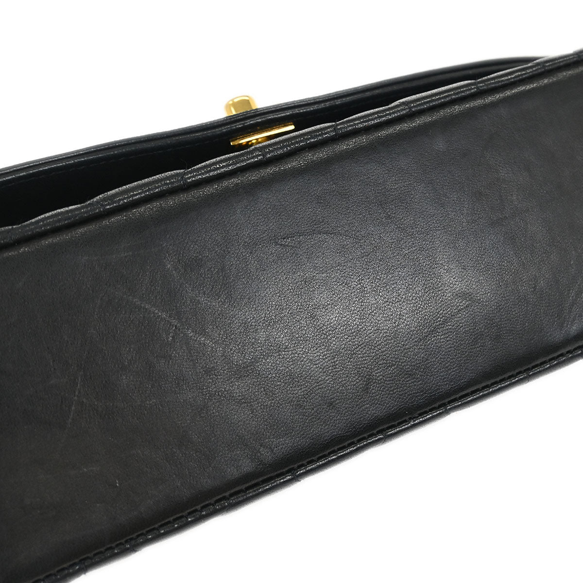 Chanel 1991-1994 Black Lambskin Small Diana Shoulder Bag