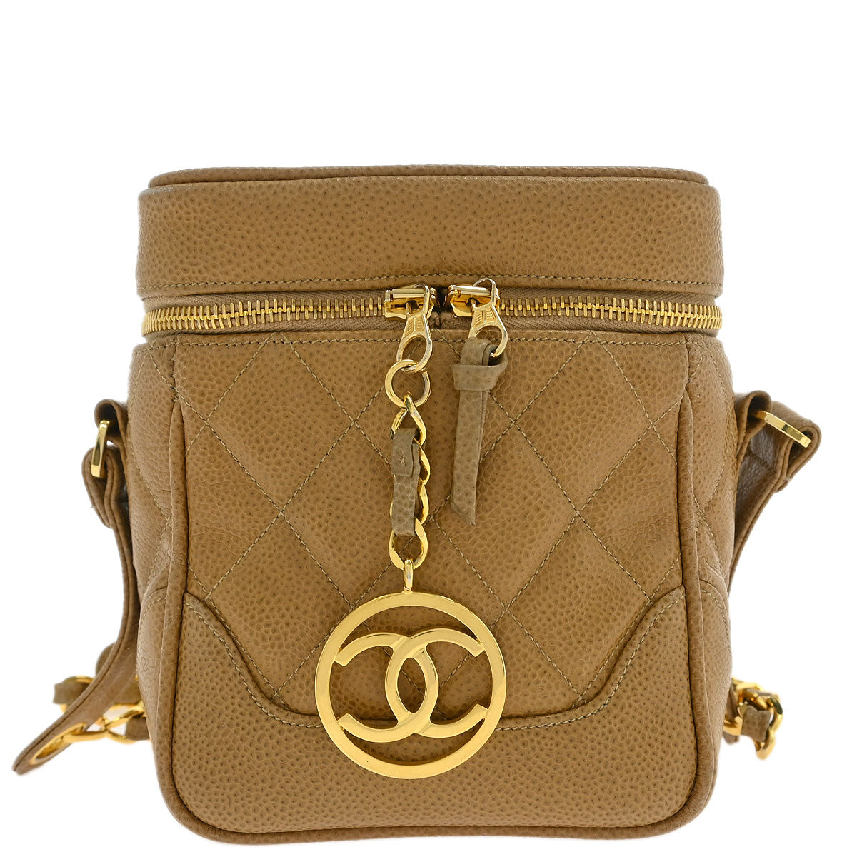 Chanel Beige Caviar Shoulder Bag