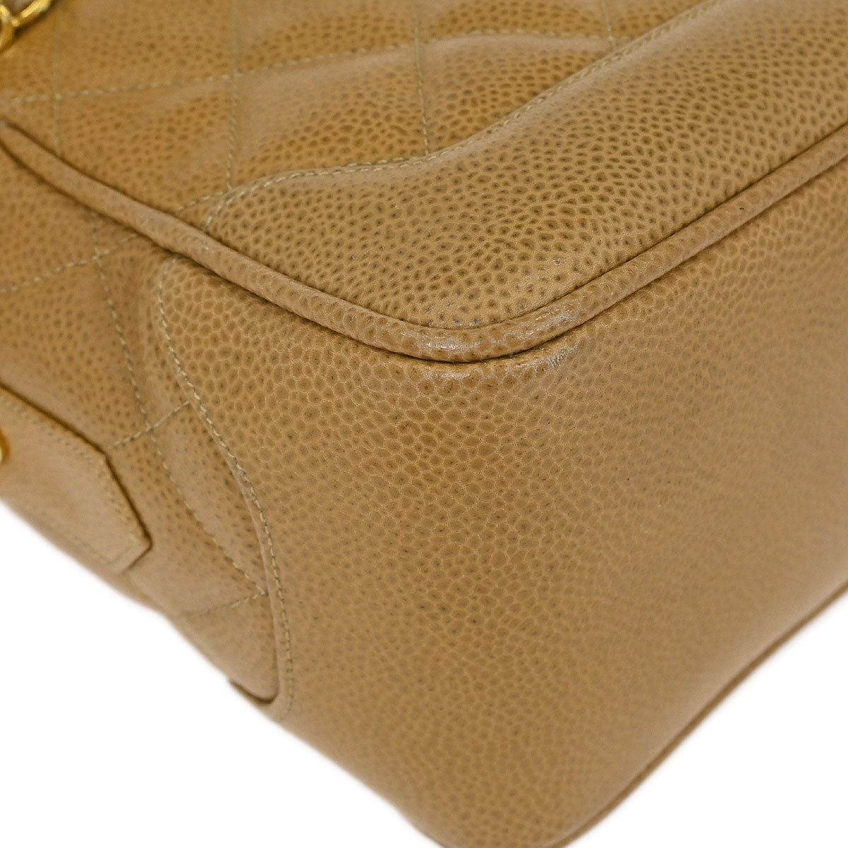 Chanel Beige Caviar Shoulder Bag