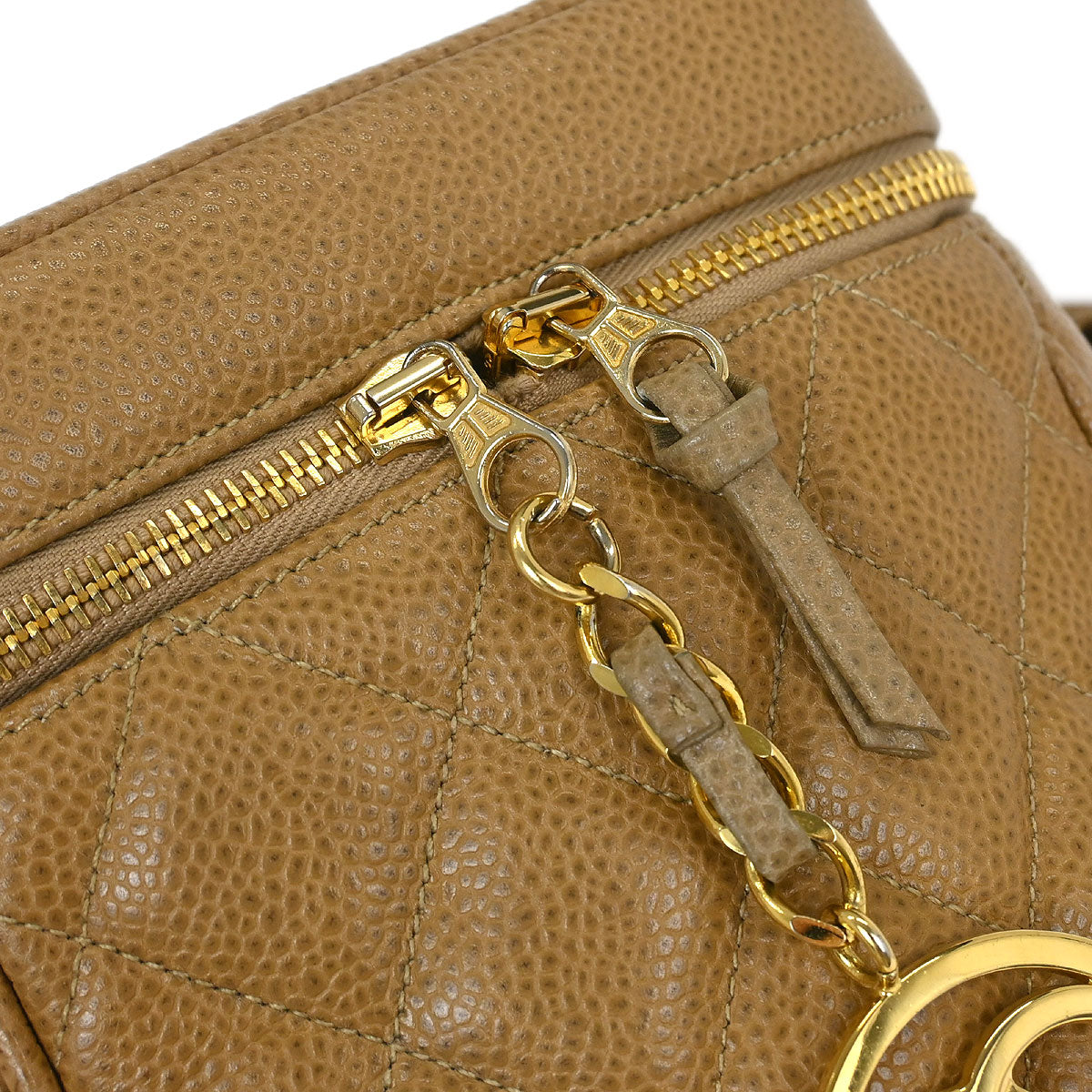 Chanel Beige Caviar Shoulder Bag