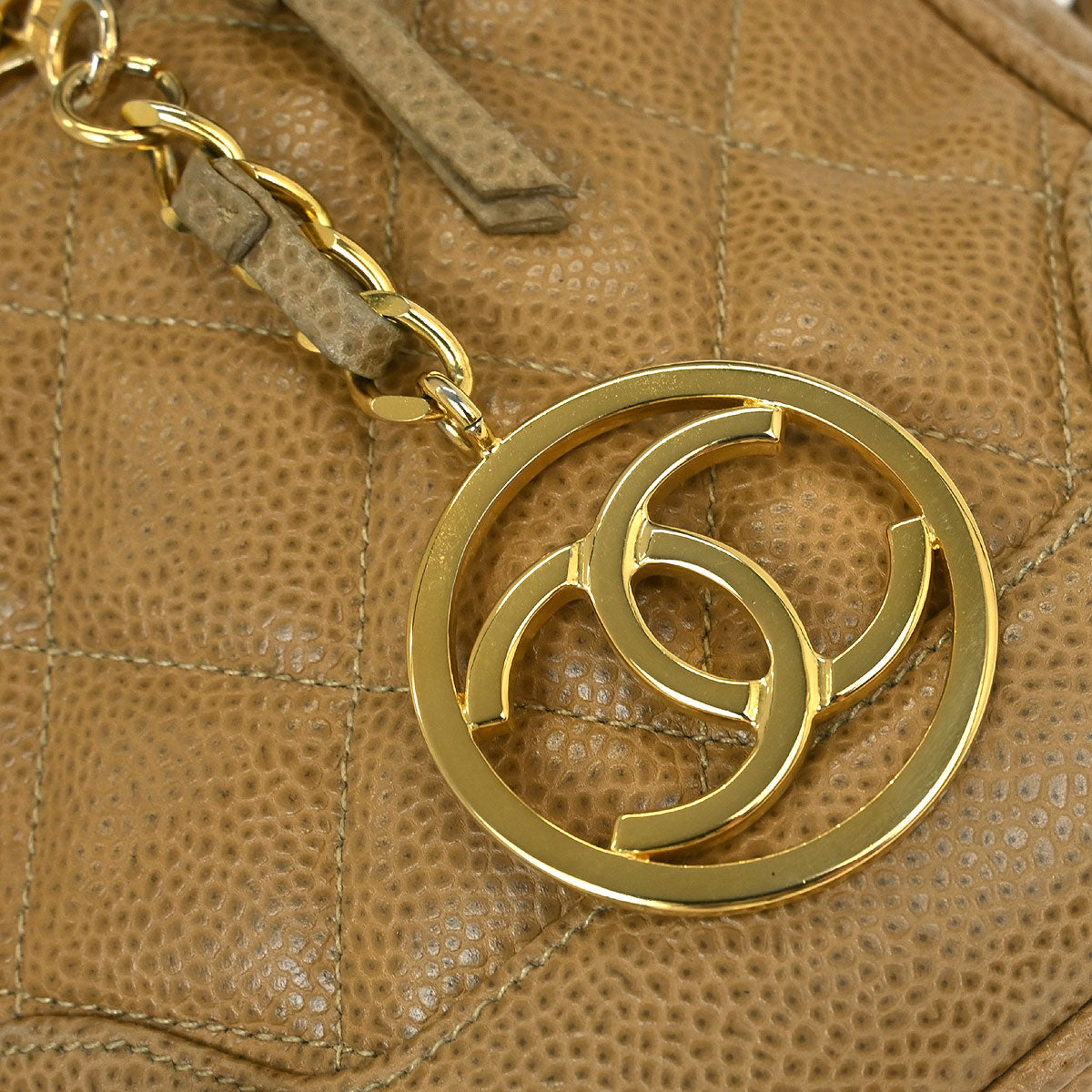 Chanel Beige Caviar Shoulder Bag