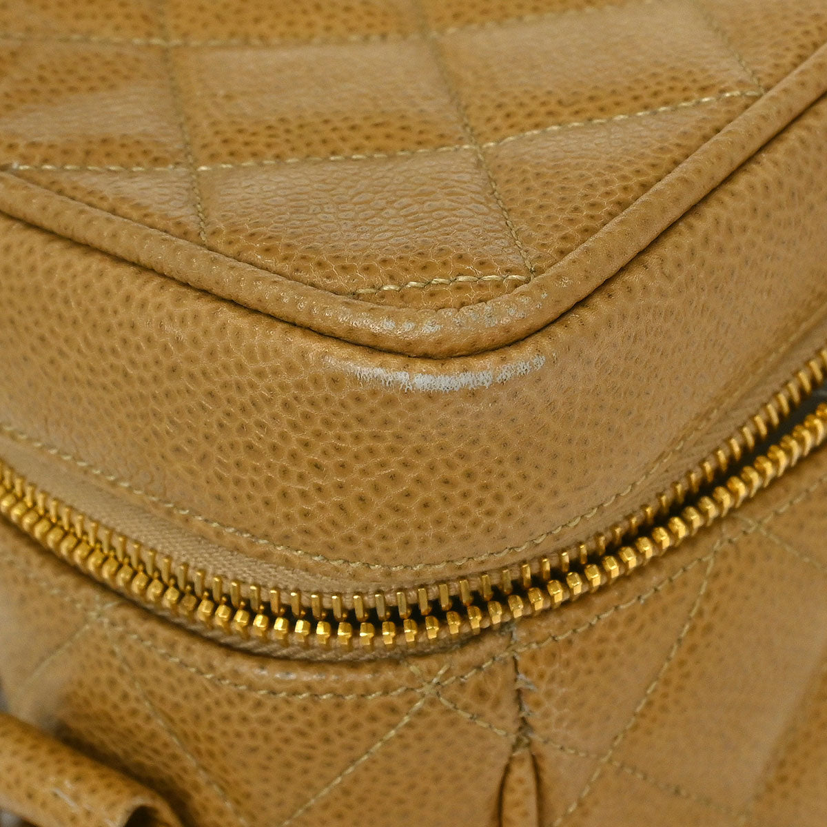 Chanel Beige Caviar Shoulder Bag