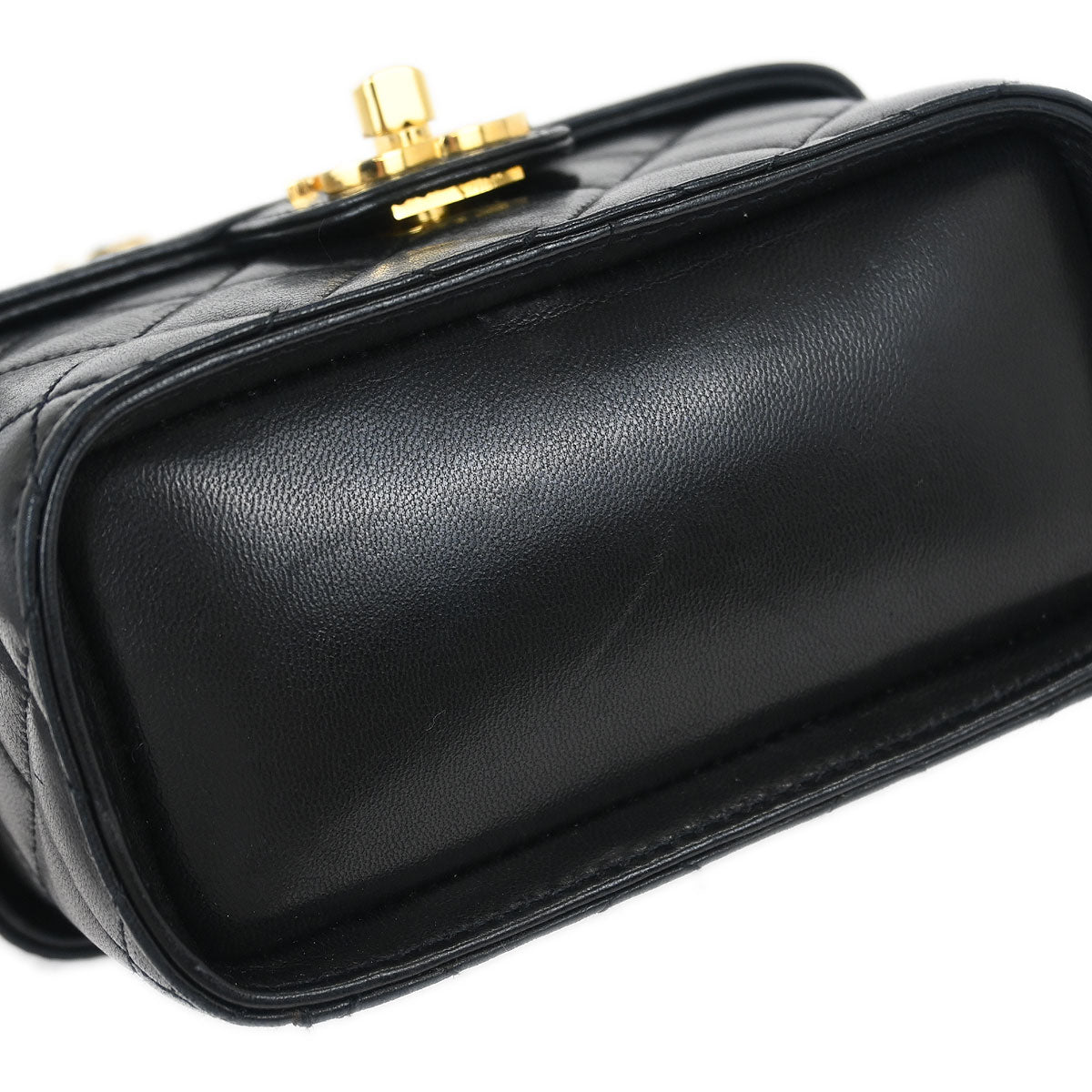 Chanel Black Lambskin Vanity Shoulder Bag