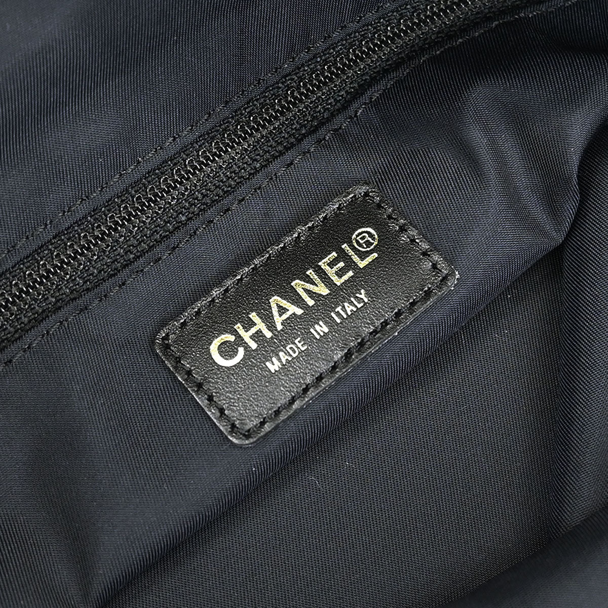 Chanel Black Jacquard Nylon New Travel Line Tote Handbag