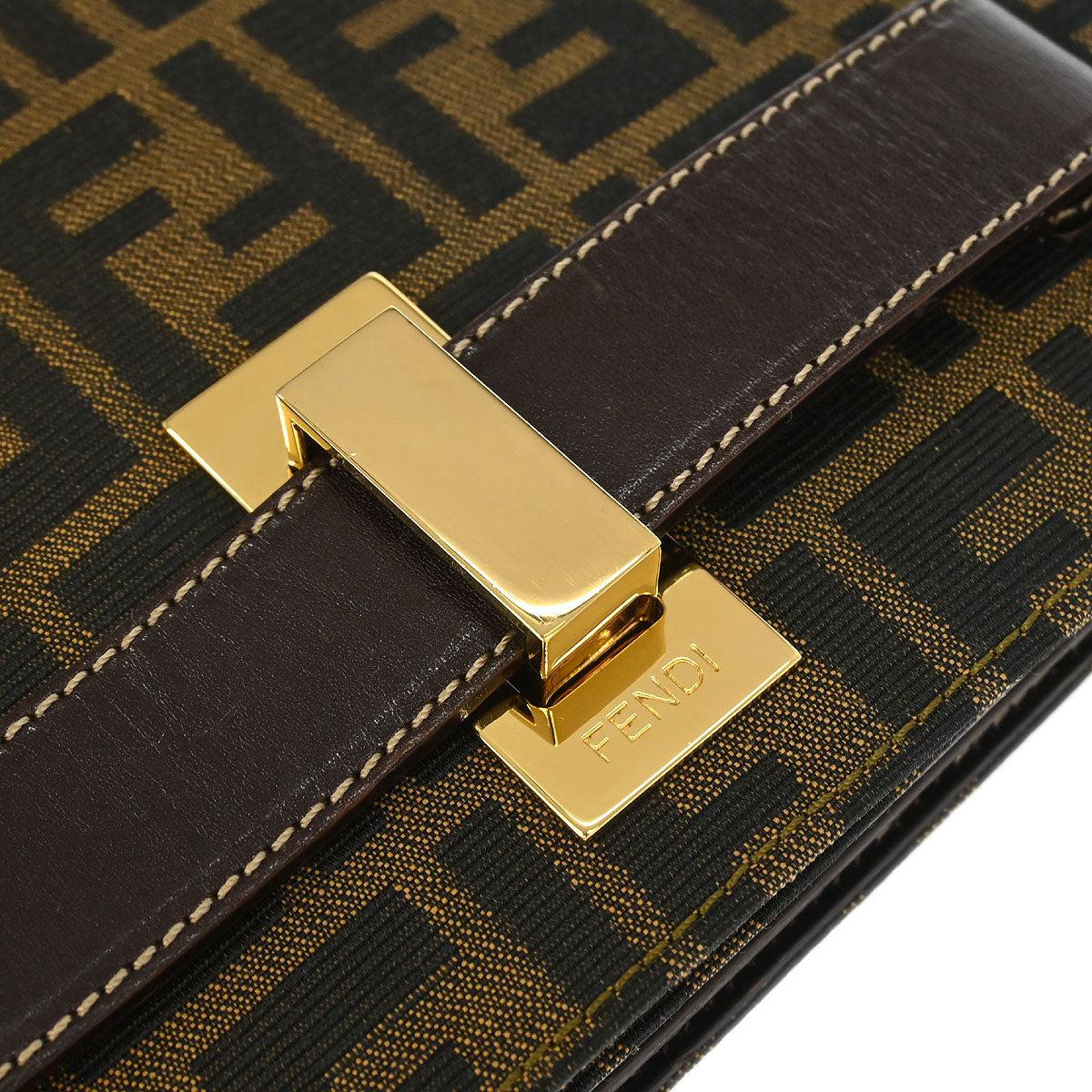 Fendi Brown Zucca Shoulder Bag