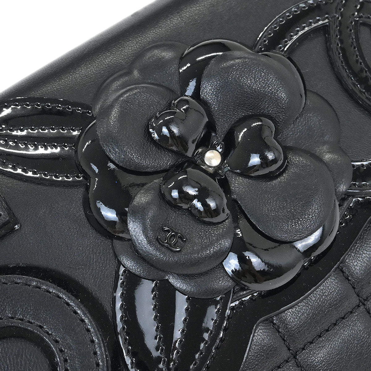 Chanel Black Lambskin No.5 Choco Bar Shoulder Bag