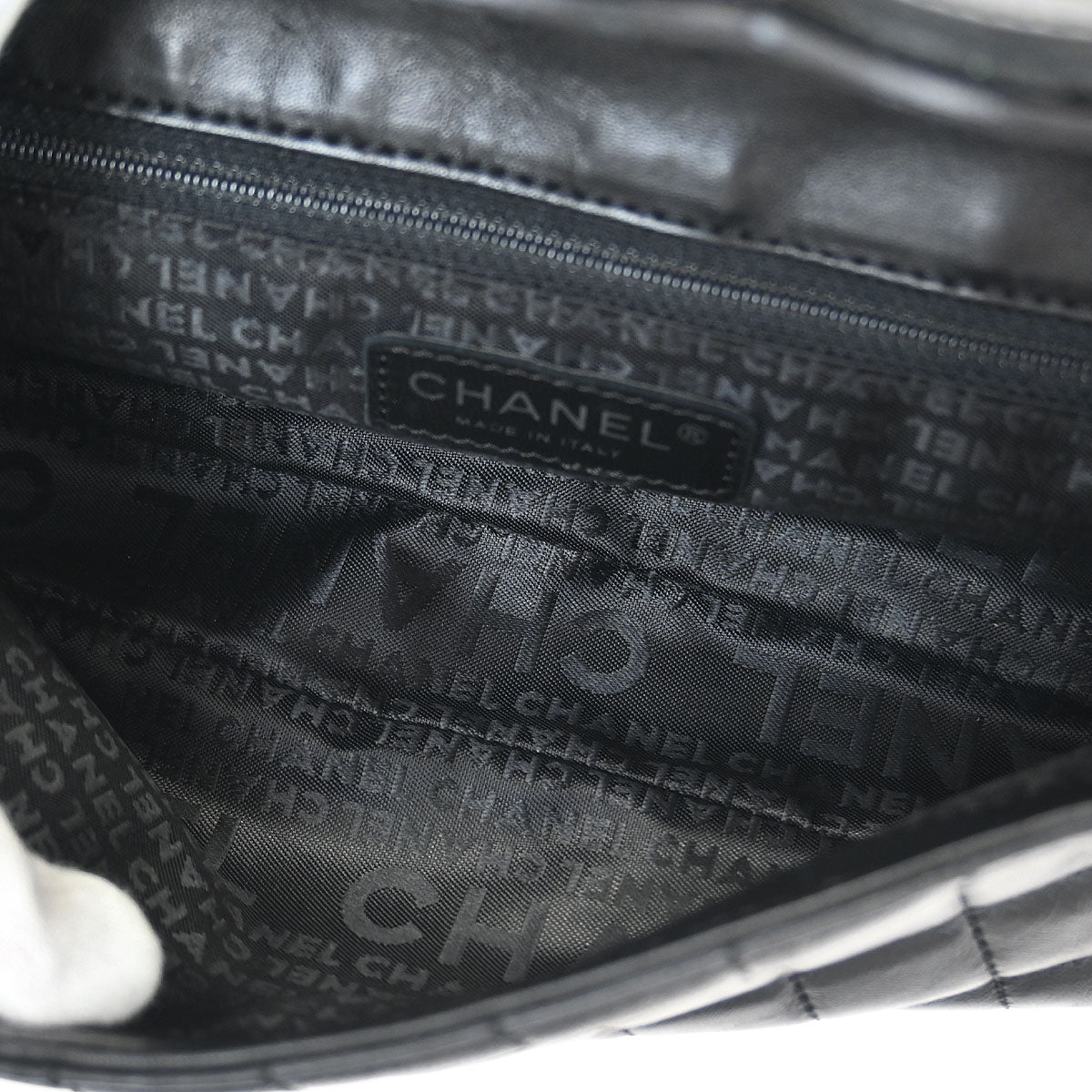 Chanel Black Lambskin No.5 Choco Bar Shoulder Bag