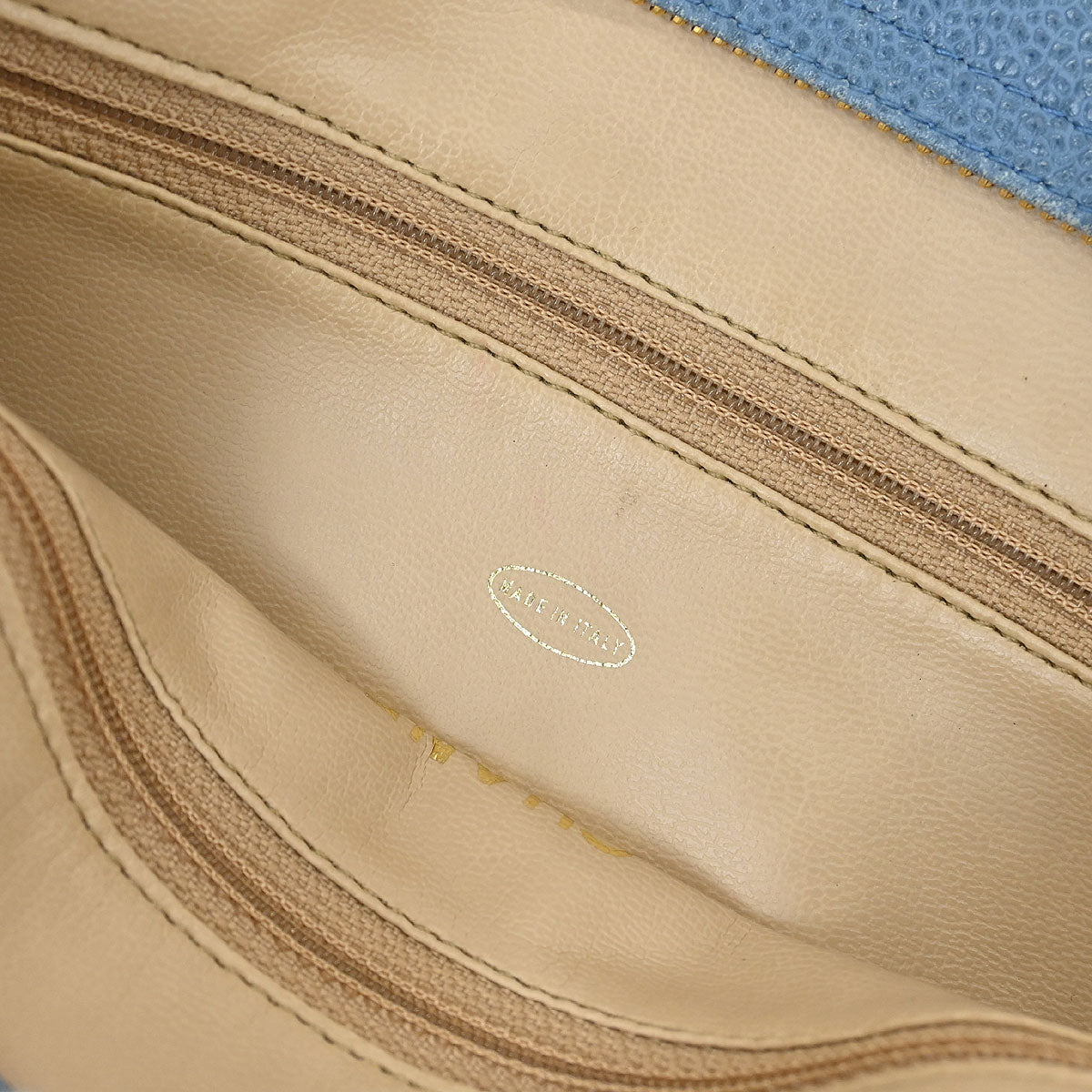 Chanel Blue Calfskin Triple CC Shoulder Tote Bag