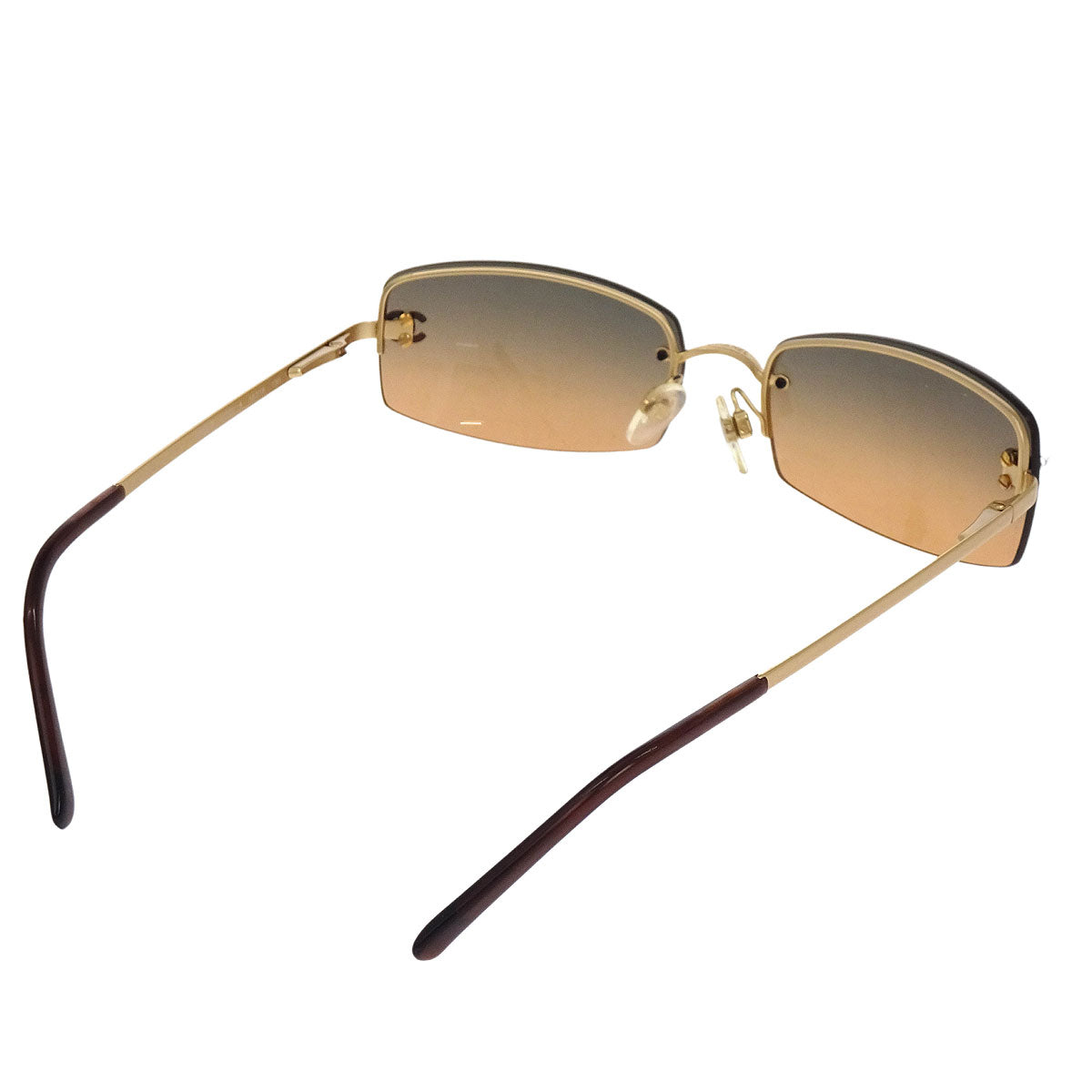 Chanel Sunglasses Eyewear Brown Rhinestone Small Good
