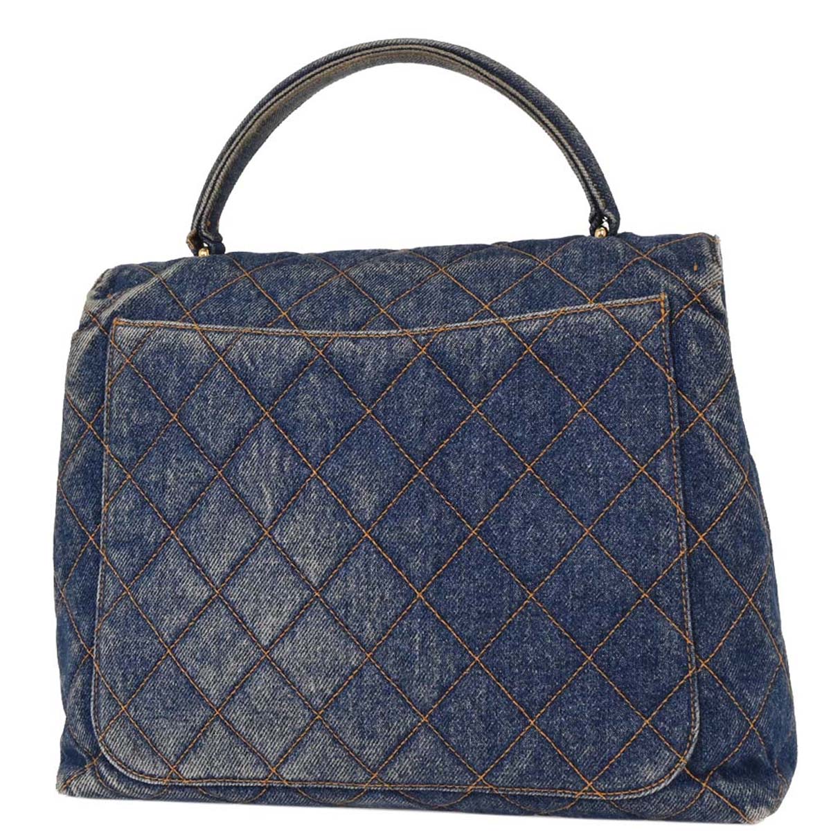 Chanel Blue Denim Kelly Handbag