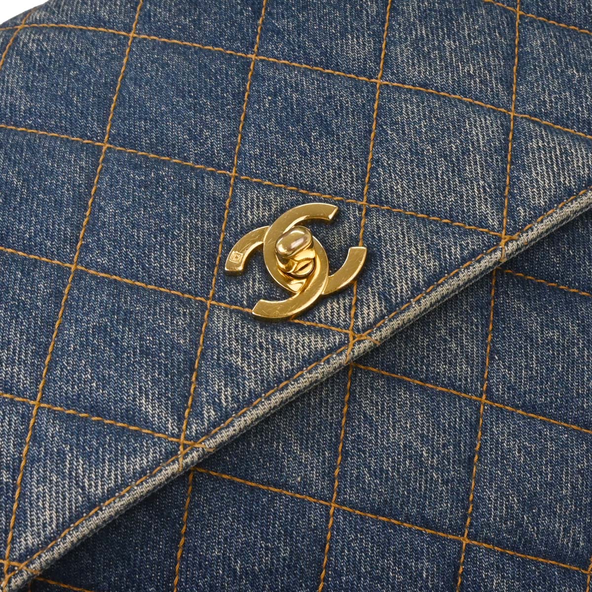 Chanel Blue Denim Kelly Handbag