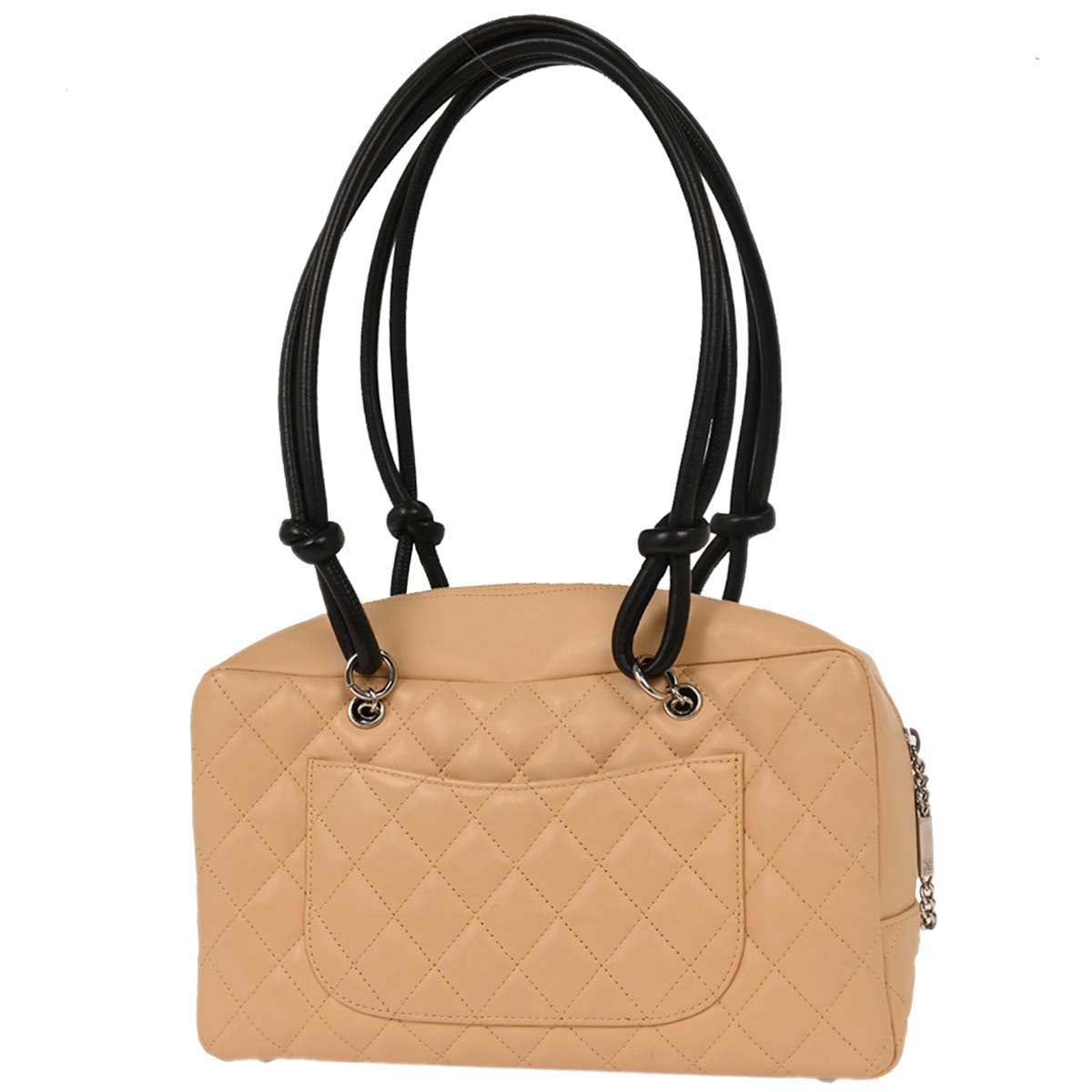 Chanel Beige Calfskin Cambon Ligne Bowling Bag