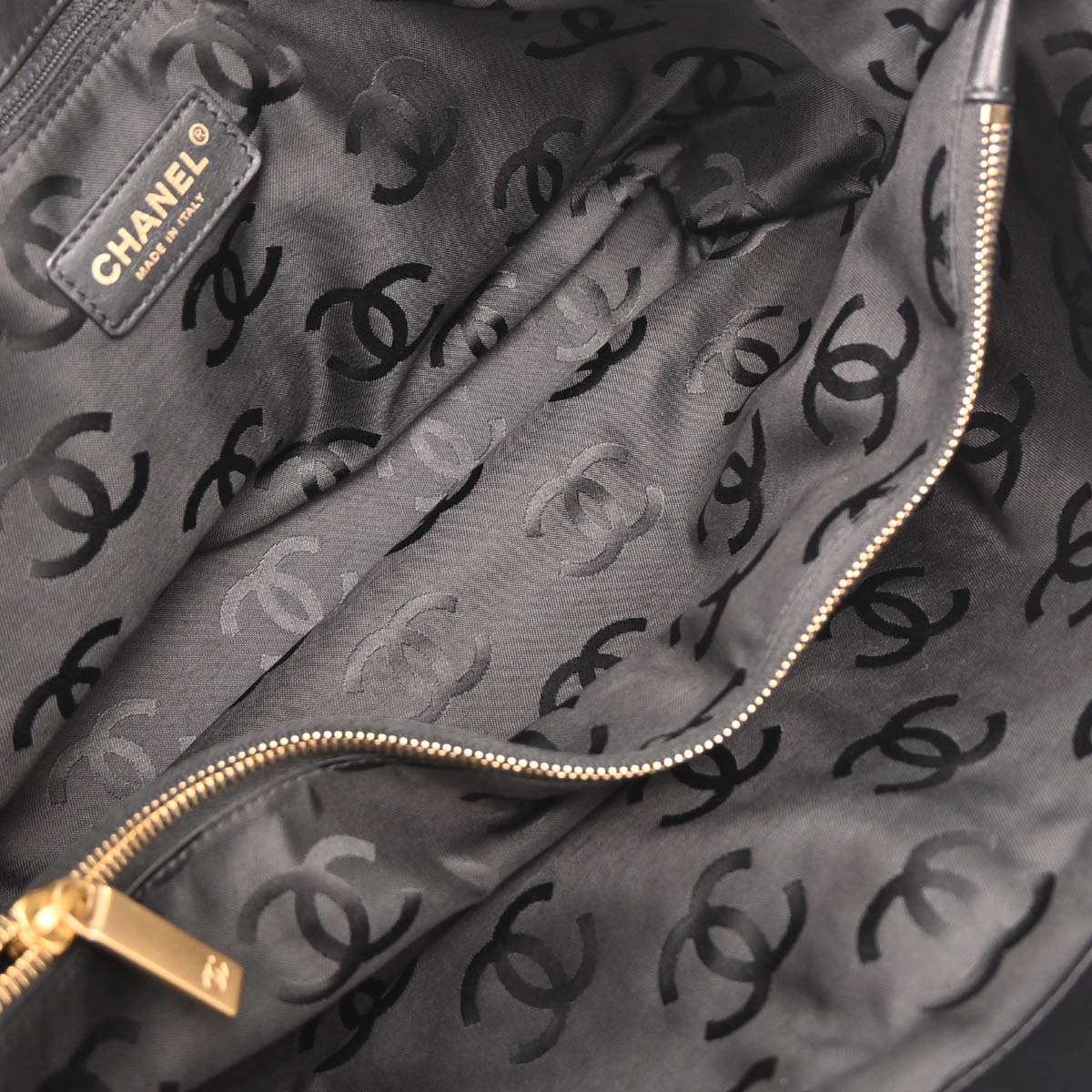 Chanel Navy Straw Tote Handbag