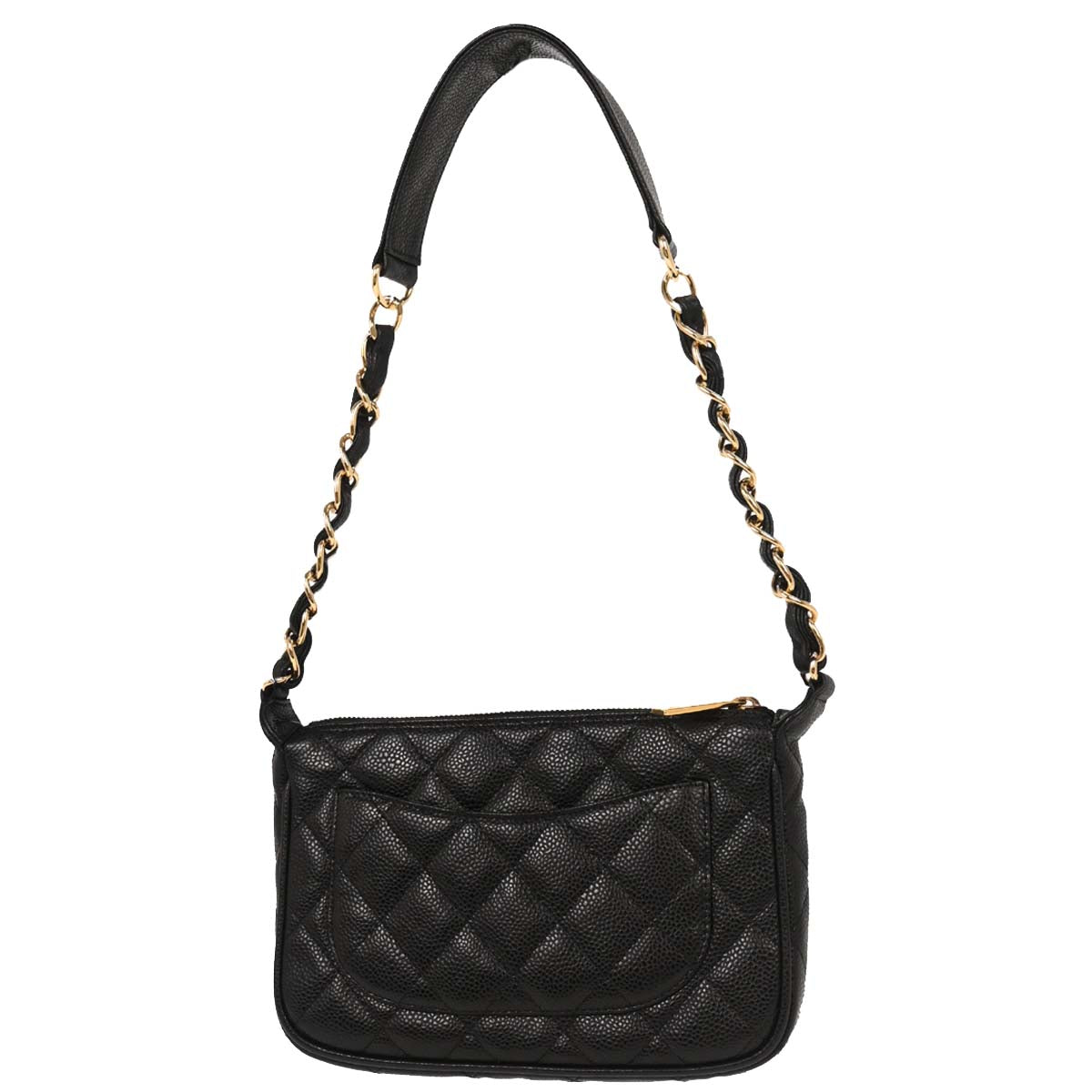 Chanel Black Caviar Chain Handbag