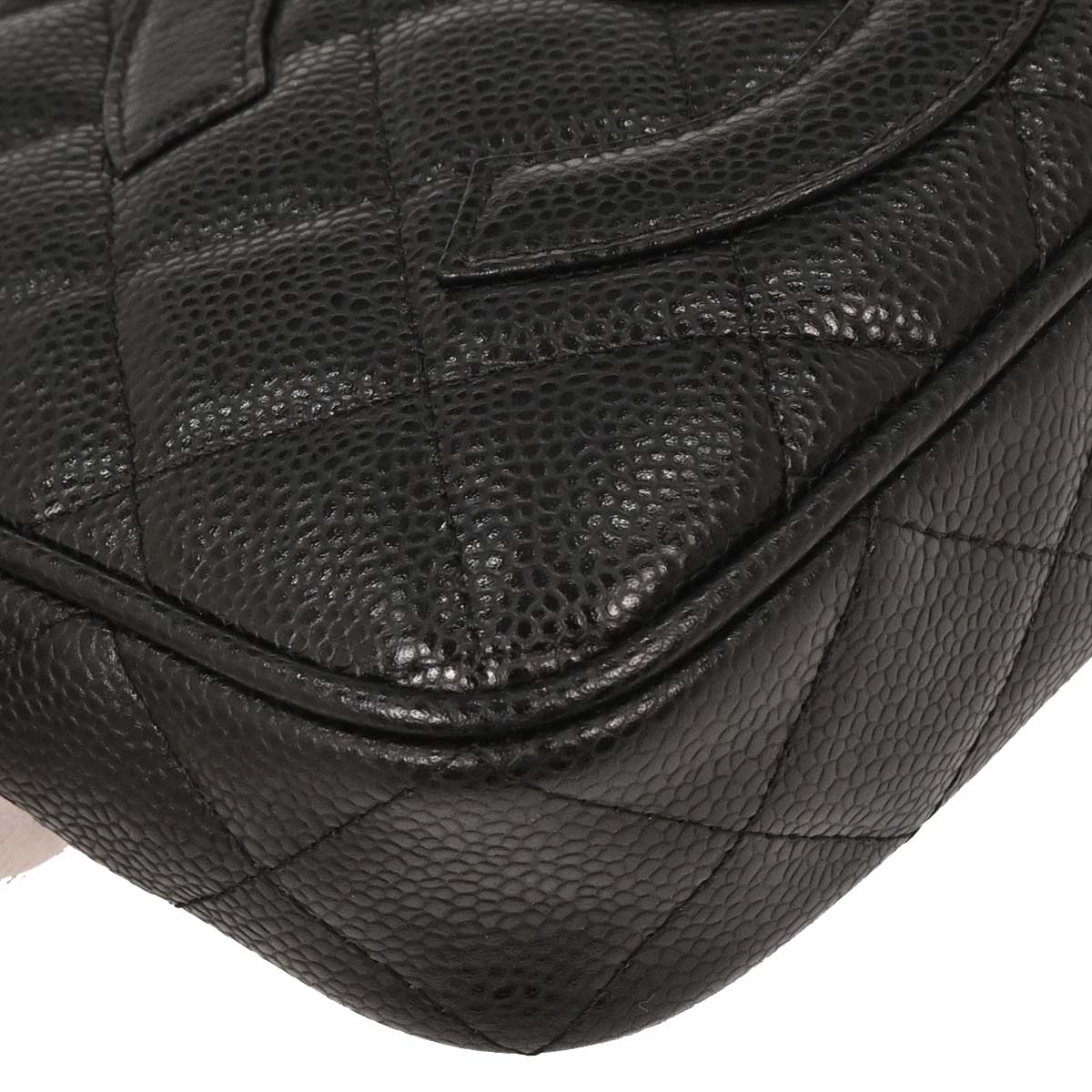 Chanel Black Caviar Chain Handbag