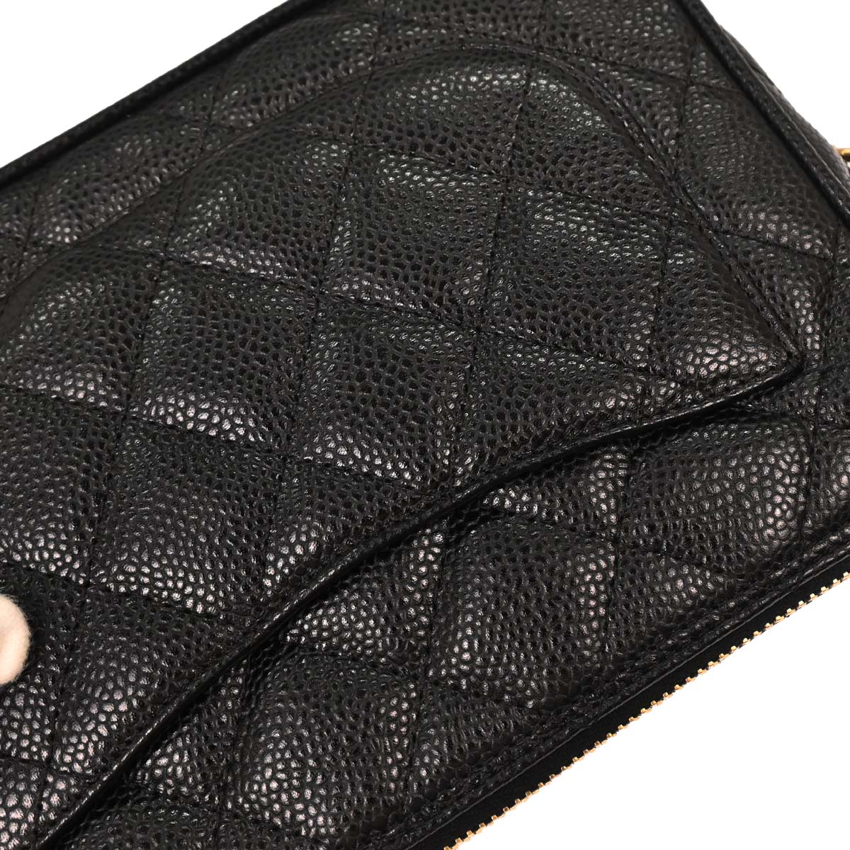 Chanel Black Caviar Chain Handbag