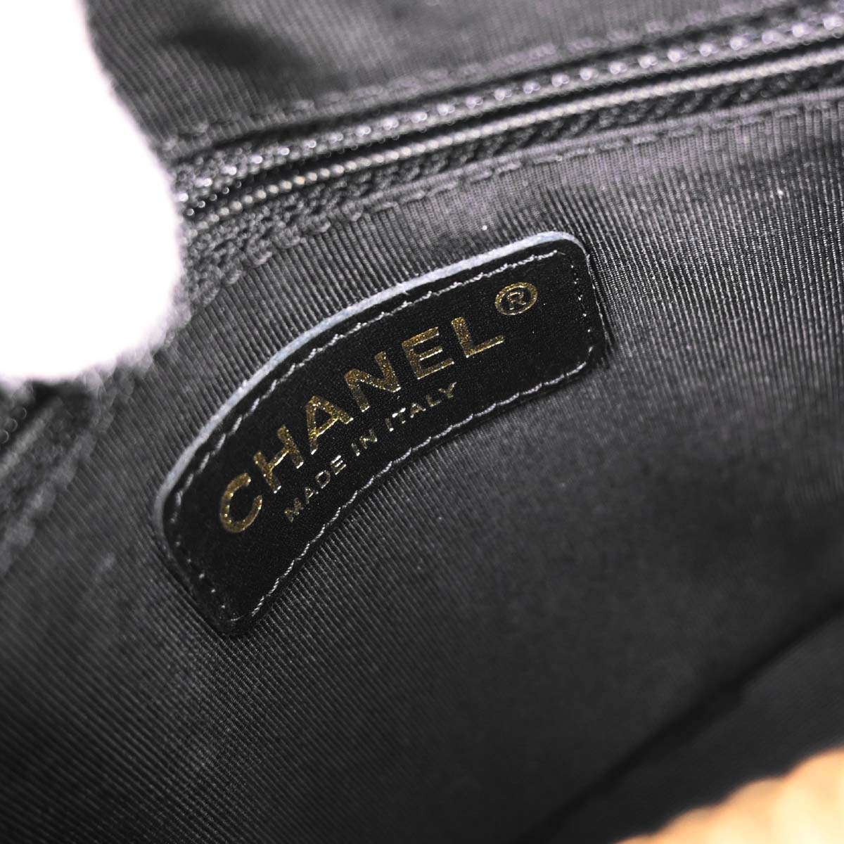 Chanel Black Caviar Chain Handbag