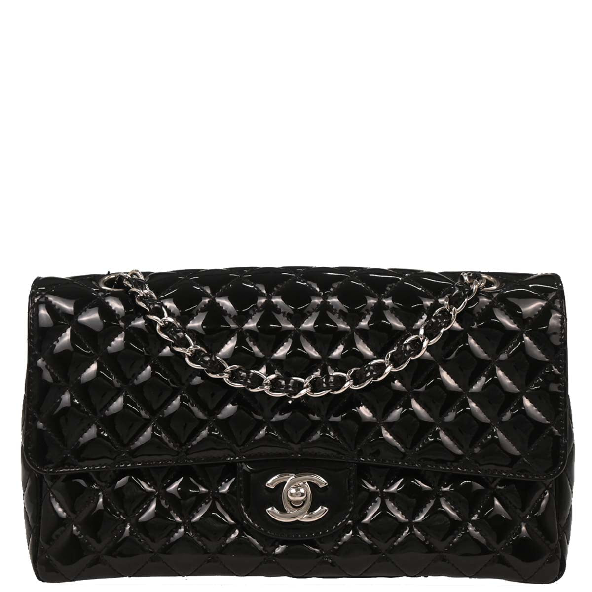 Chanel Black Patent Leather Shoulder Bag