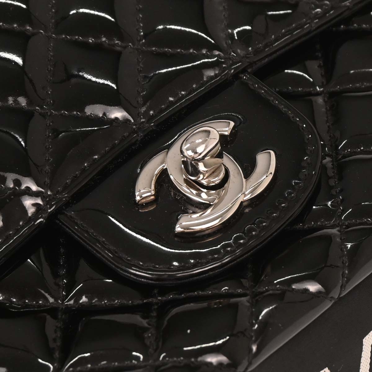 Chanel Black Patent Leather Shoulder Bag