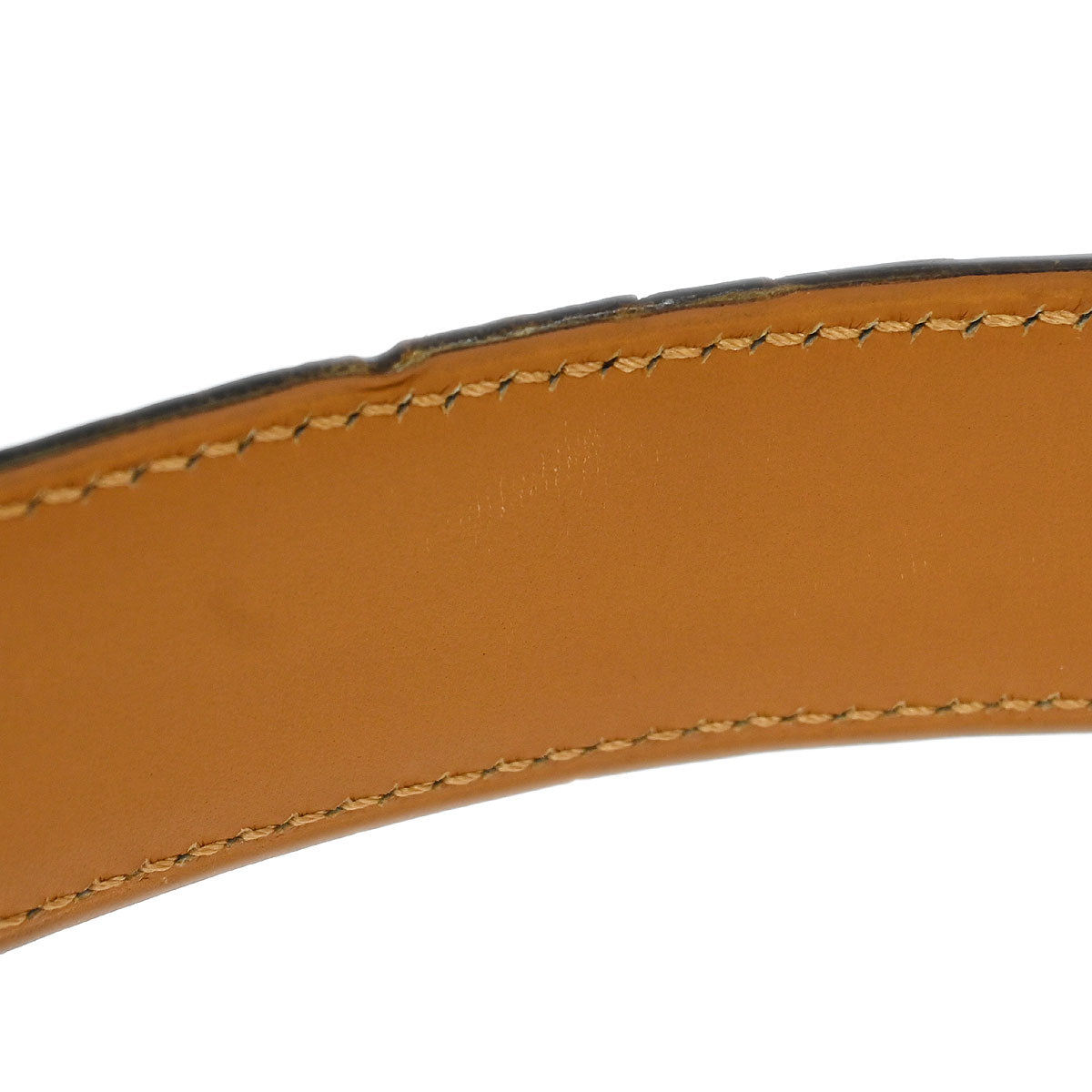 Hermes * Miel Porosus Crocodile Constance Reversible Belt #70 Small Good